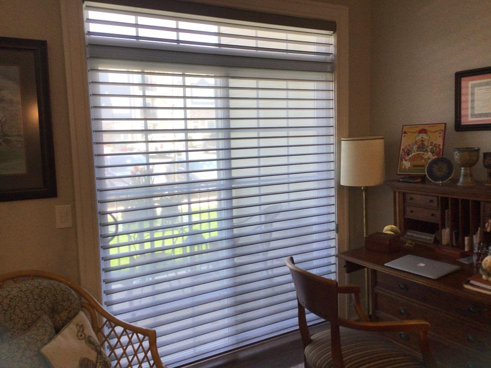 Get just the right amount of light for your midday meetings. Our Sheer Shades are the perfect addition to this beautiful Califon, NJ home office.  BudgetBlindsPhillipsburg  SheerShades  ShadesOfBeauty  FreeConsultation  WindowWednesday  CalifonNJ