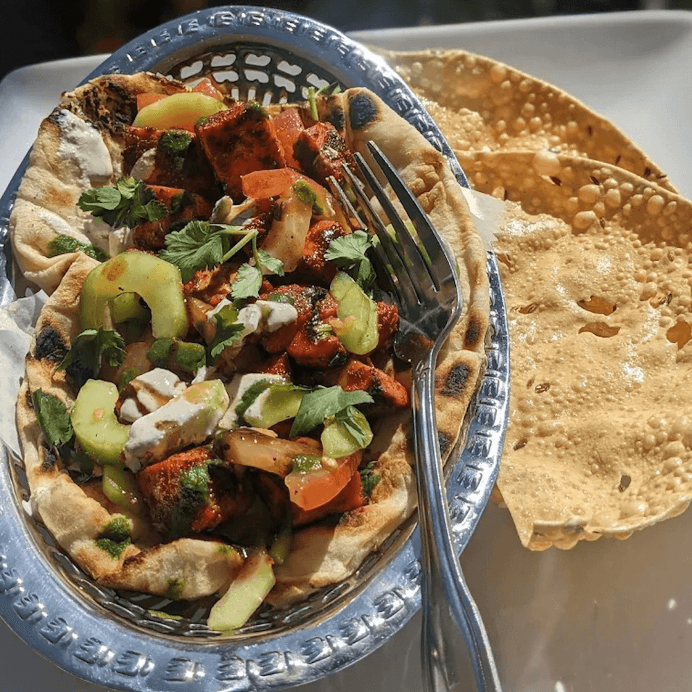 Lunch Vegan Samosa Chaat