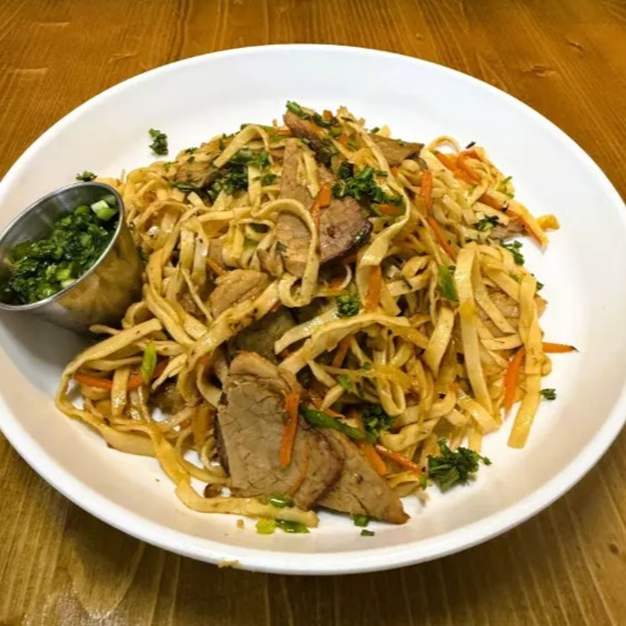 Smoked Stir-Fried Noodles with Brisket