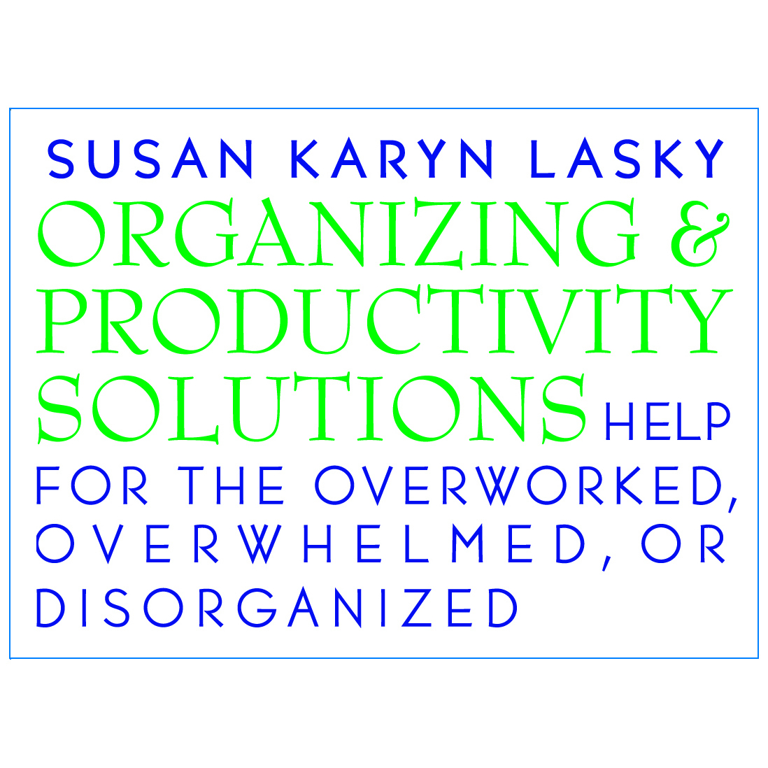 Susan Lasky Organizing & Productivity Solutions