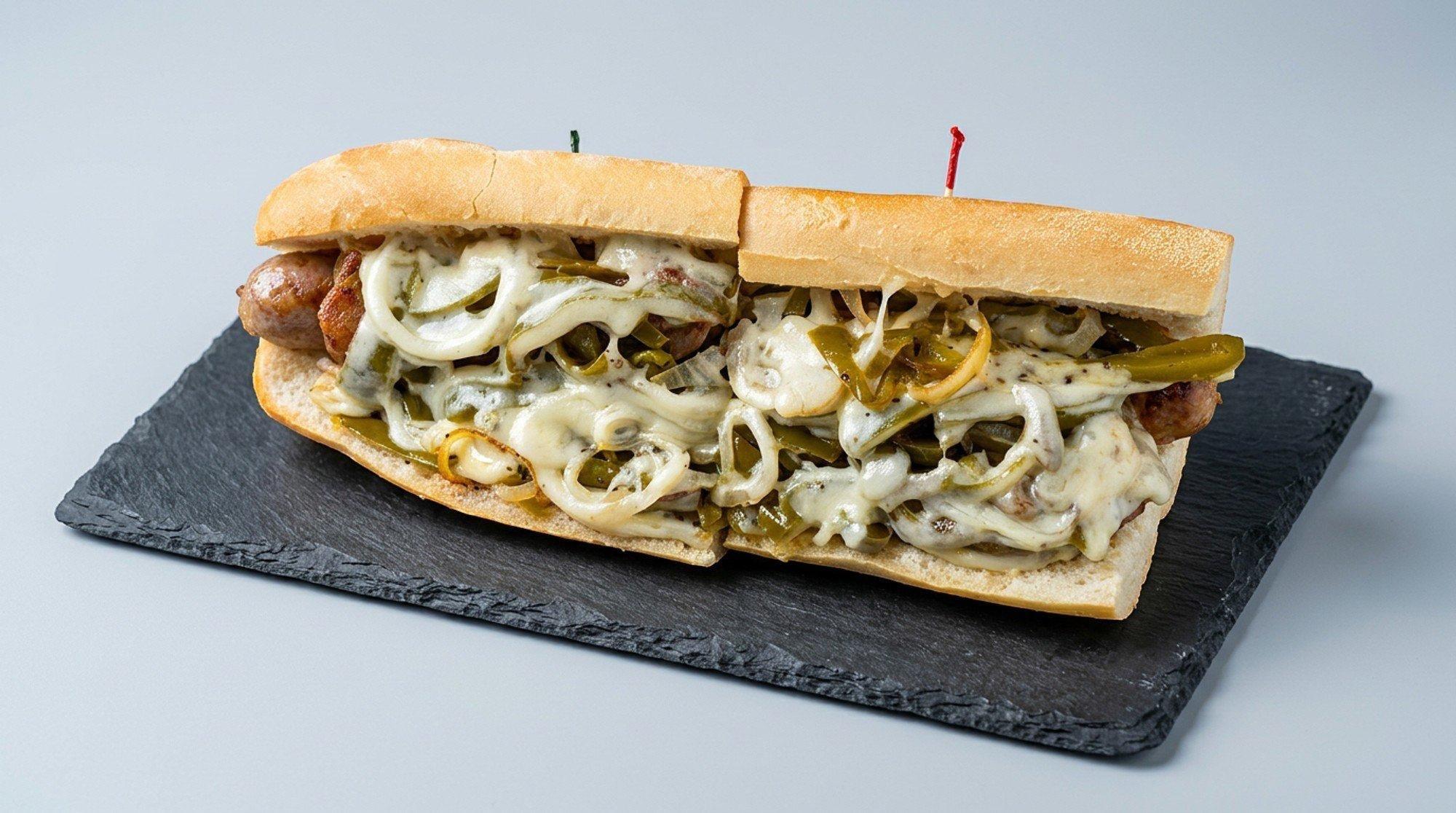 Grilled Sausage, Peppers and Onions Sub