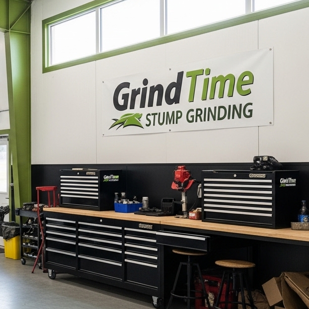 GrindTime Tree Services Logo
