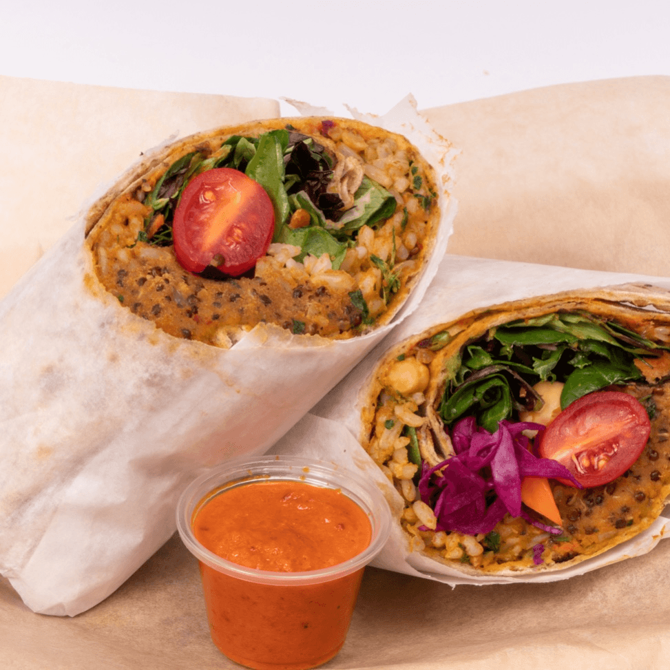 Falafel Burrito with Avocado (Gluten Free Option)