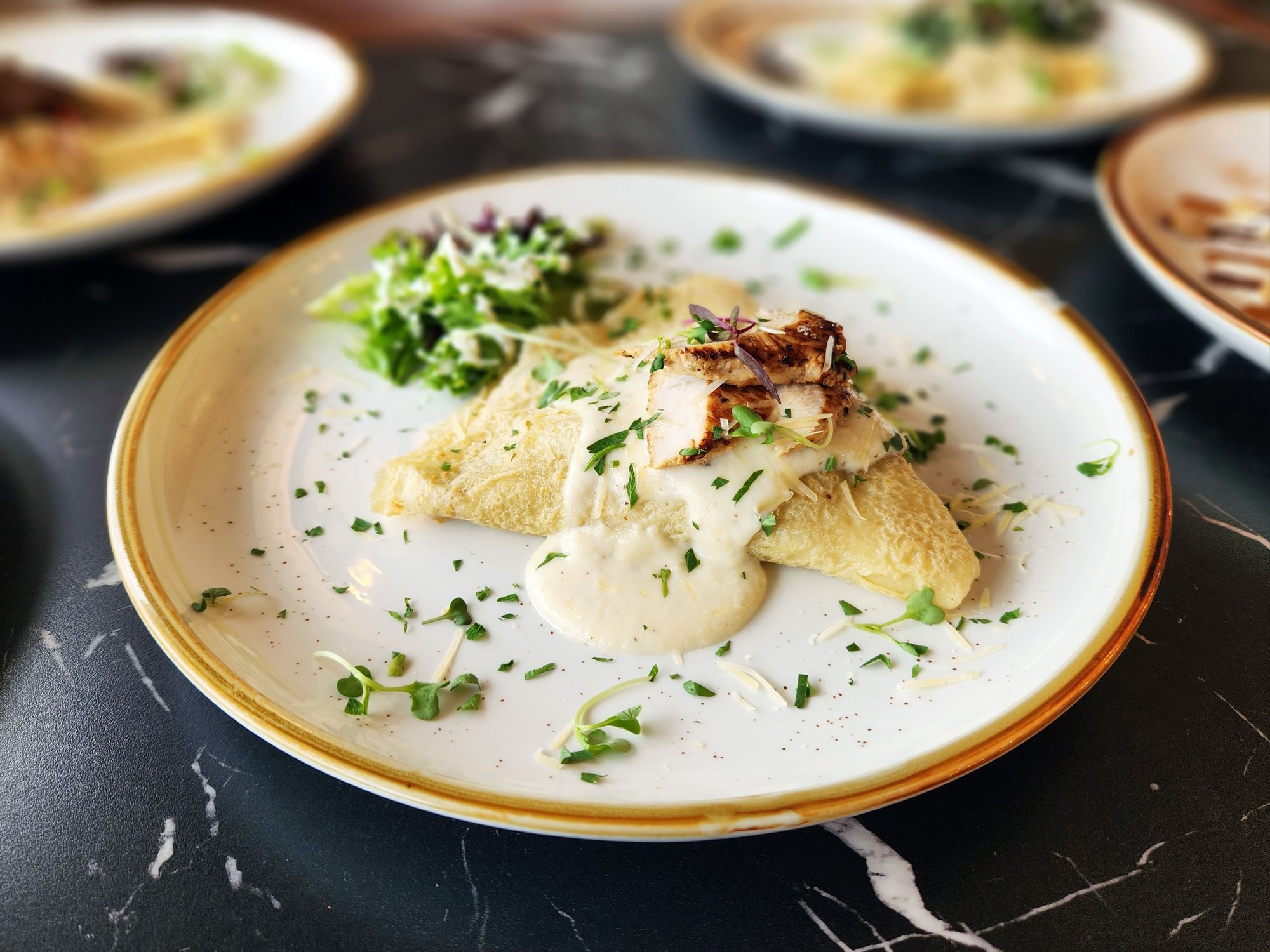Chicken Alfredo Crêpe