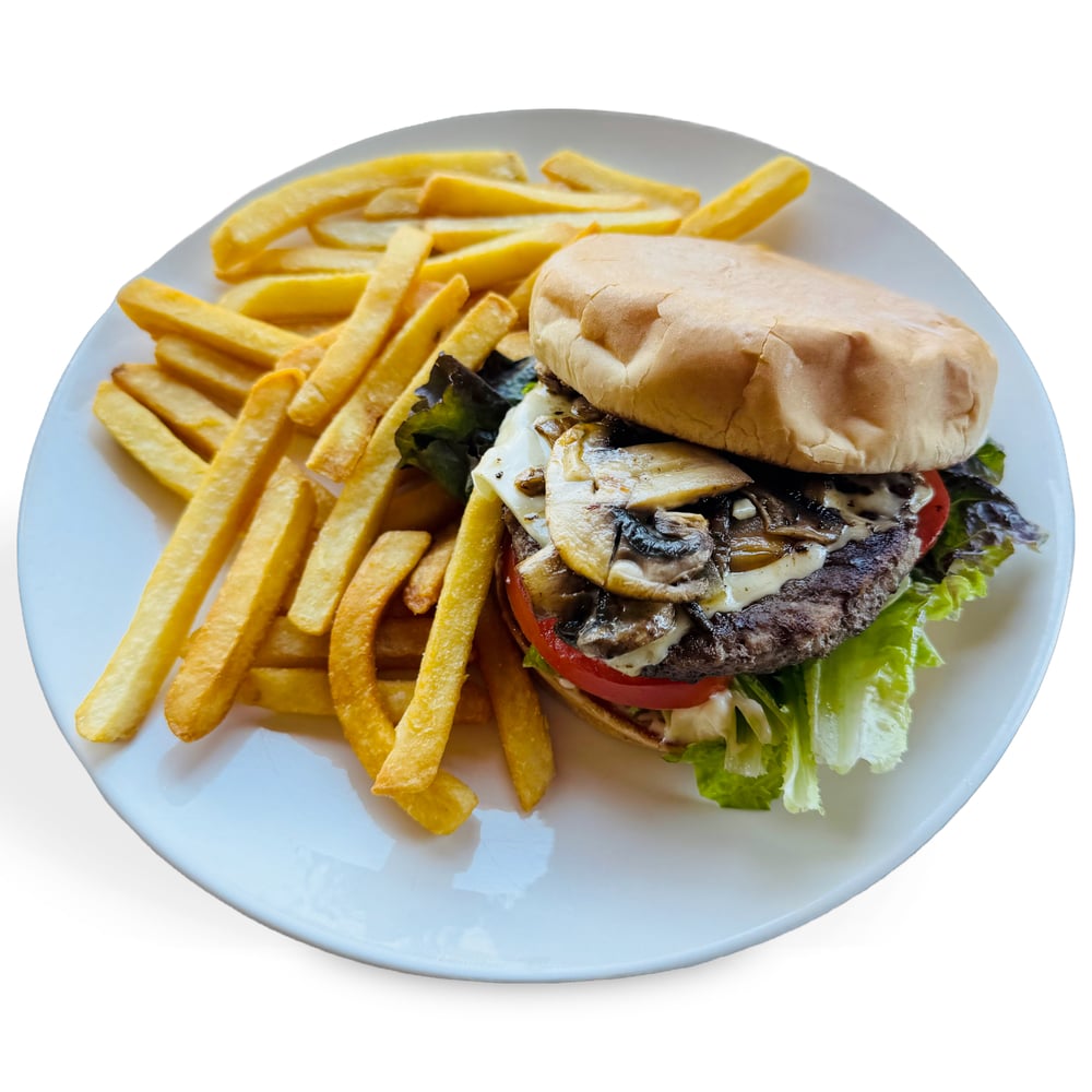 MUSHROOM & SWISS BURGER