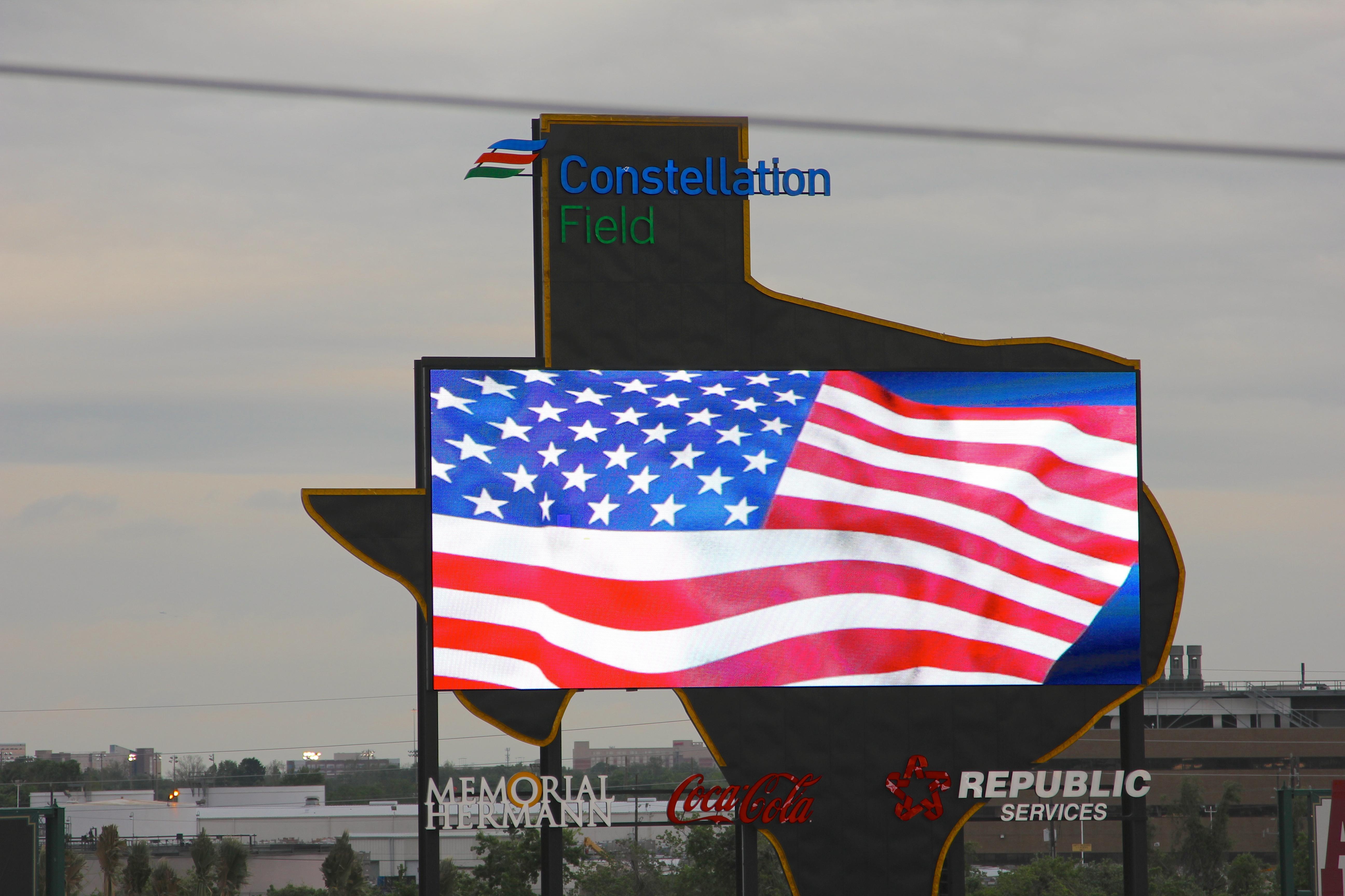 The Scoreboard at Constellation Field, home of the Sugar Land Skeeters, our minor league baseball team.