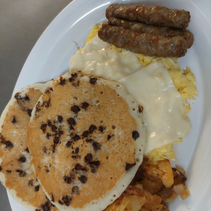 B. Two Large Eggs, Two Small Hotcakes, Homefries, Bacon or Sausage