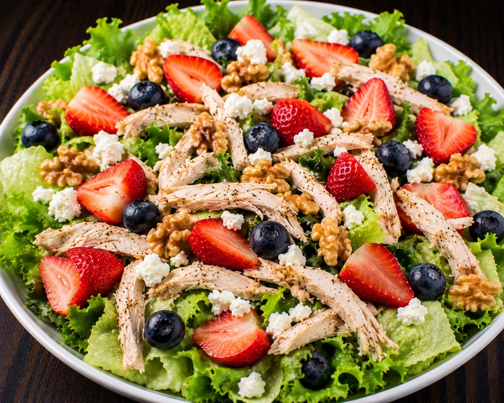 STRAWBERRY CHICKEN SALAD - O