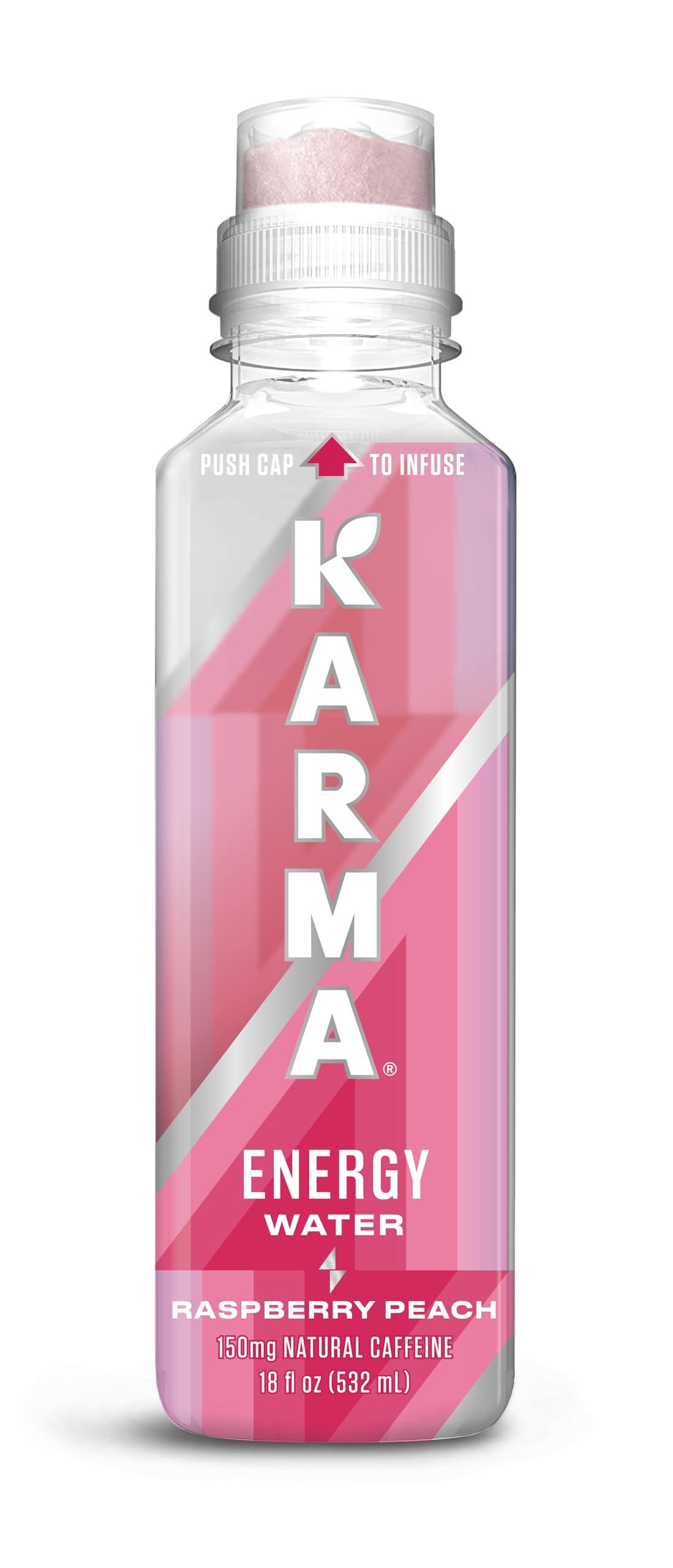 Karma Energy Water Raspberry Peach 18oz