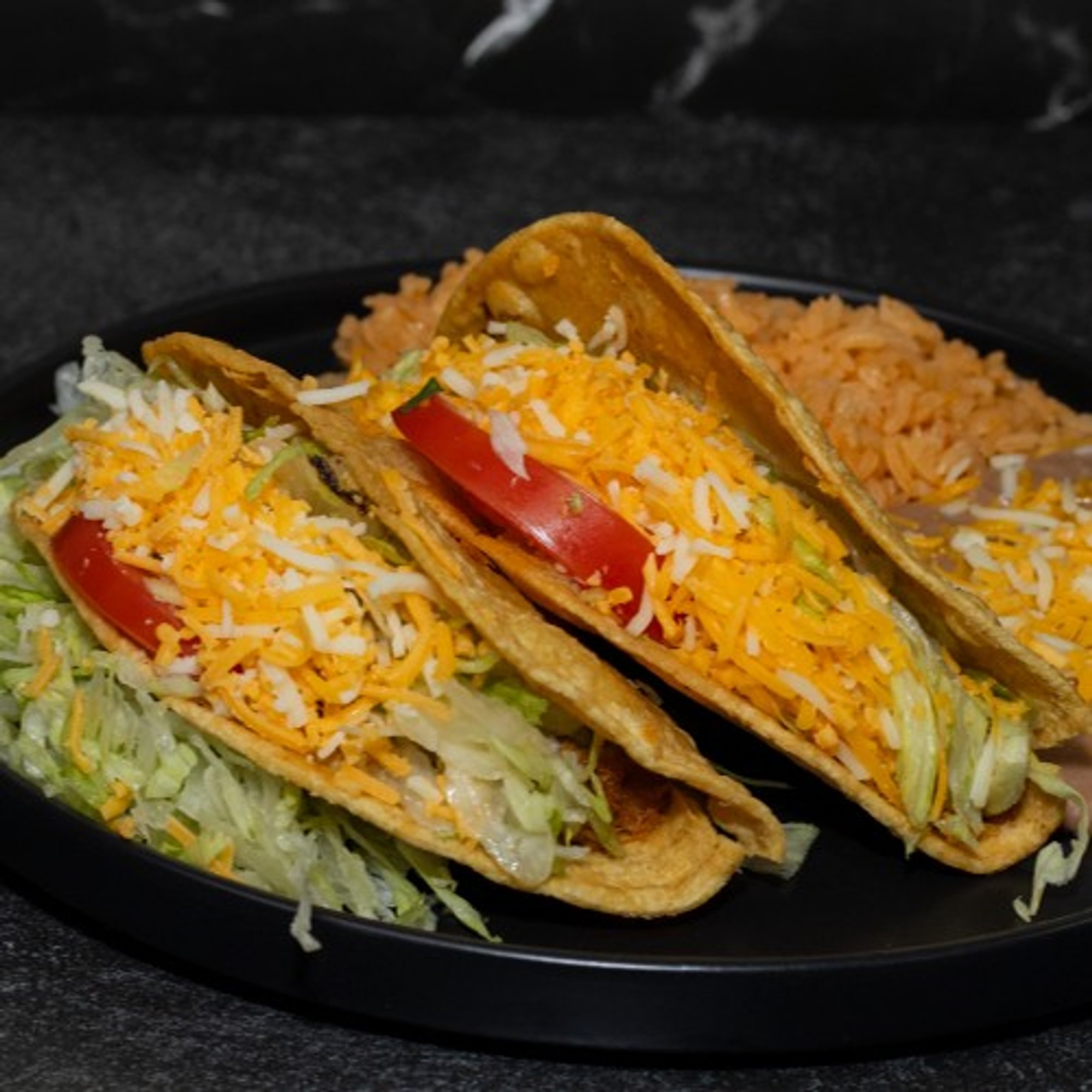 2 Shredded Beef Tacos Plate