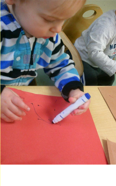 Future Writer! Exploring with writing materials strengthens the 3 finger grasp.