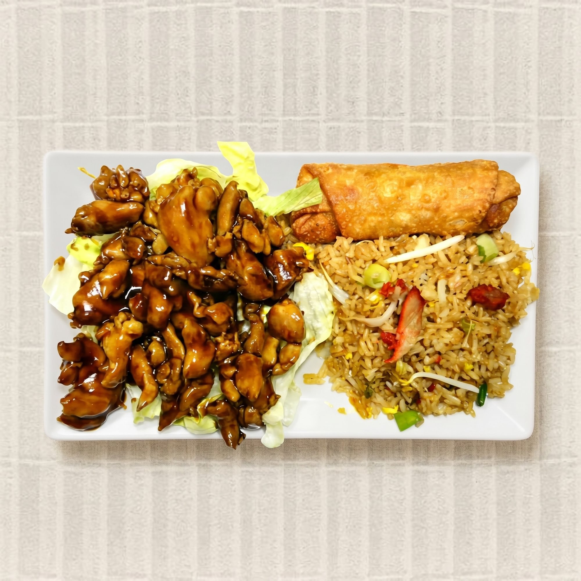 41. Bourbon Chicken Platter