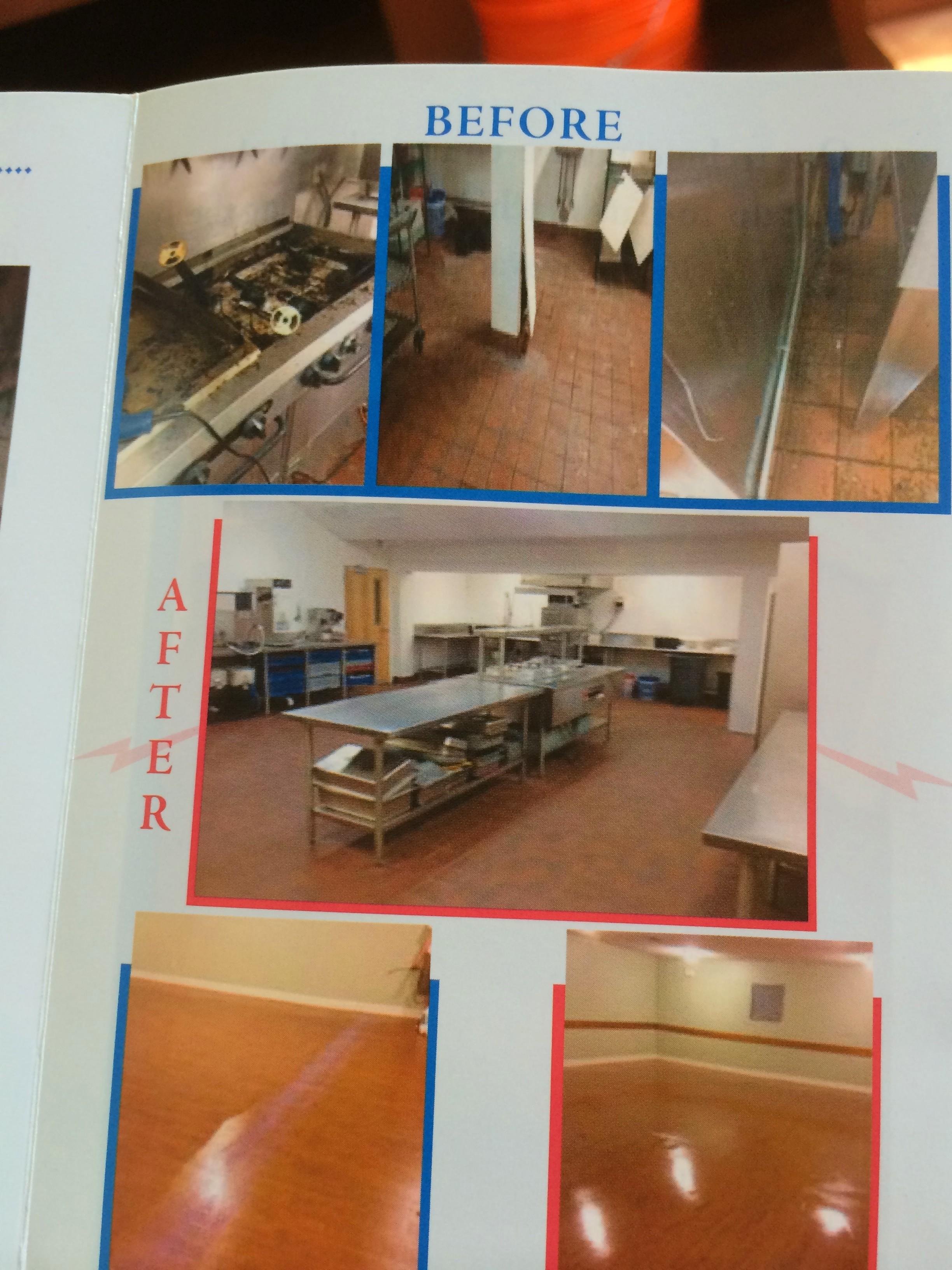 Before and After Examples for Kitchen and Floor Cleaning