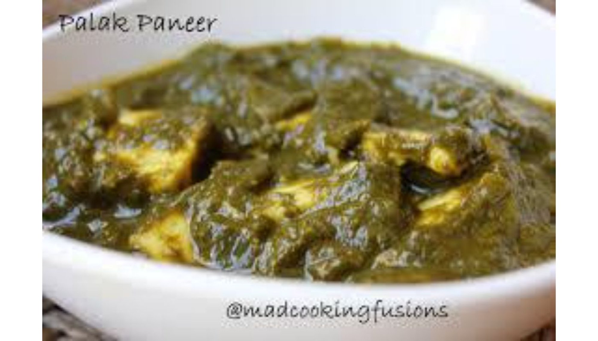 Saag Paneer - (Non Vegan, Vegetarian, Gluten-Free)