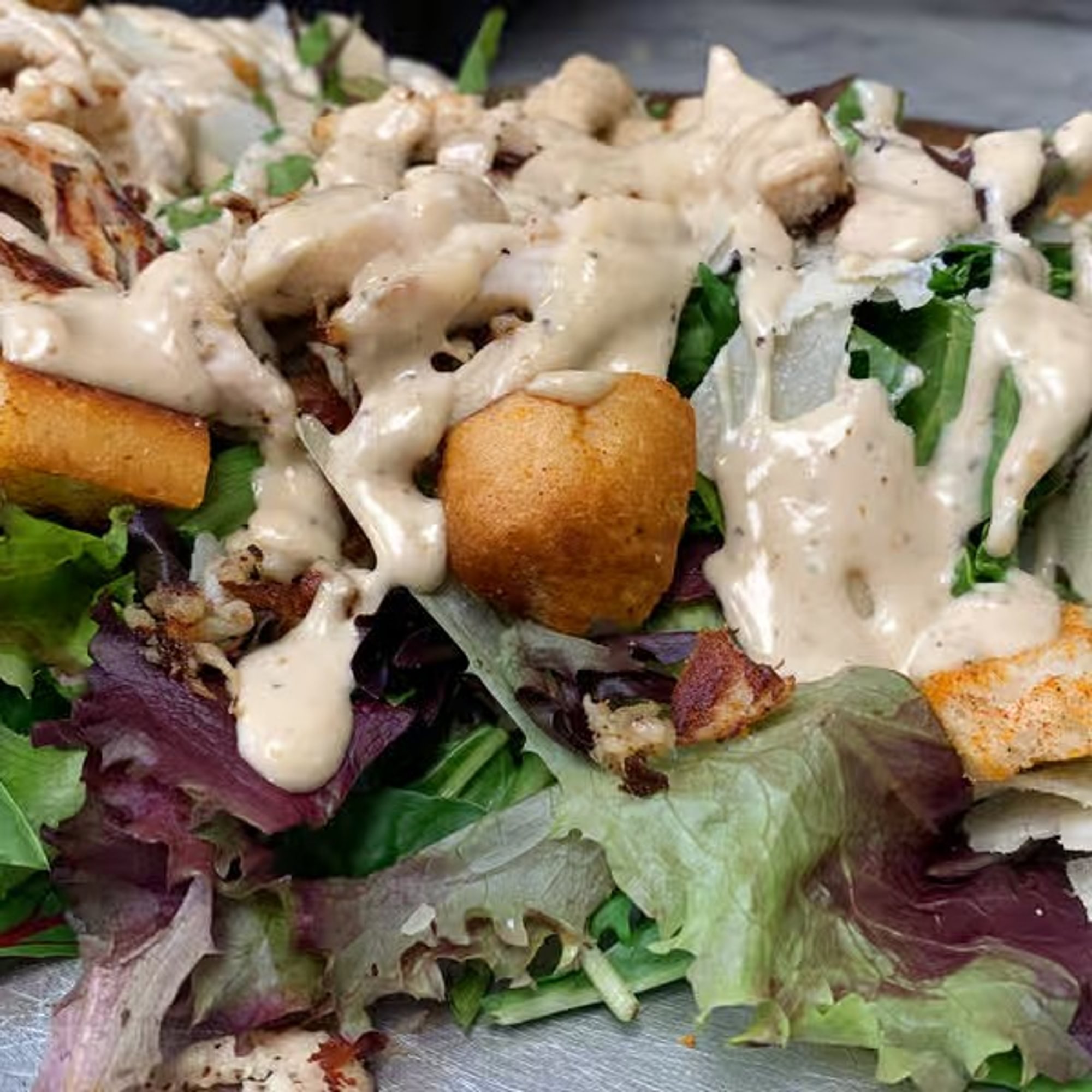Chicken Caesar Salad Pizza