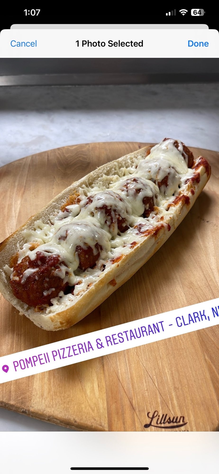 Meatball Parmigiana Sub