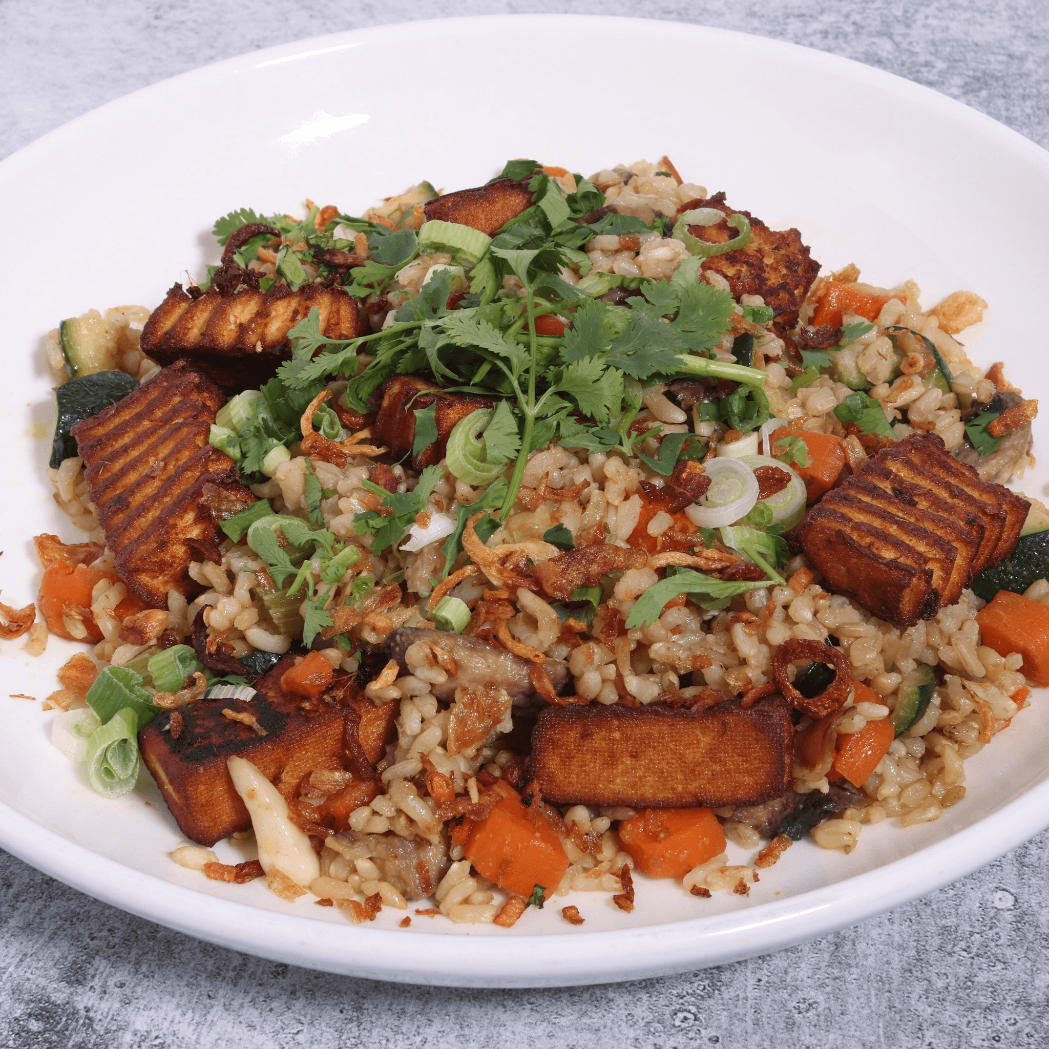 Organic Garlic Tofu Fried Rice