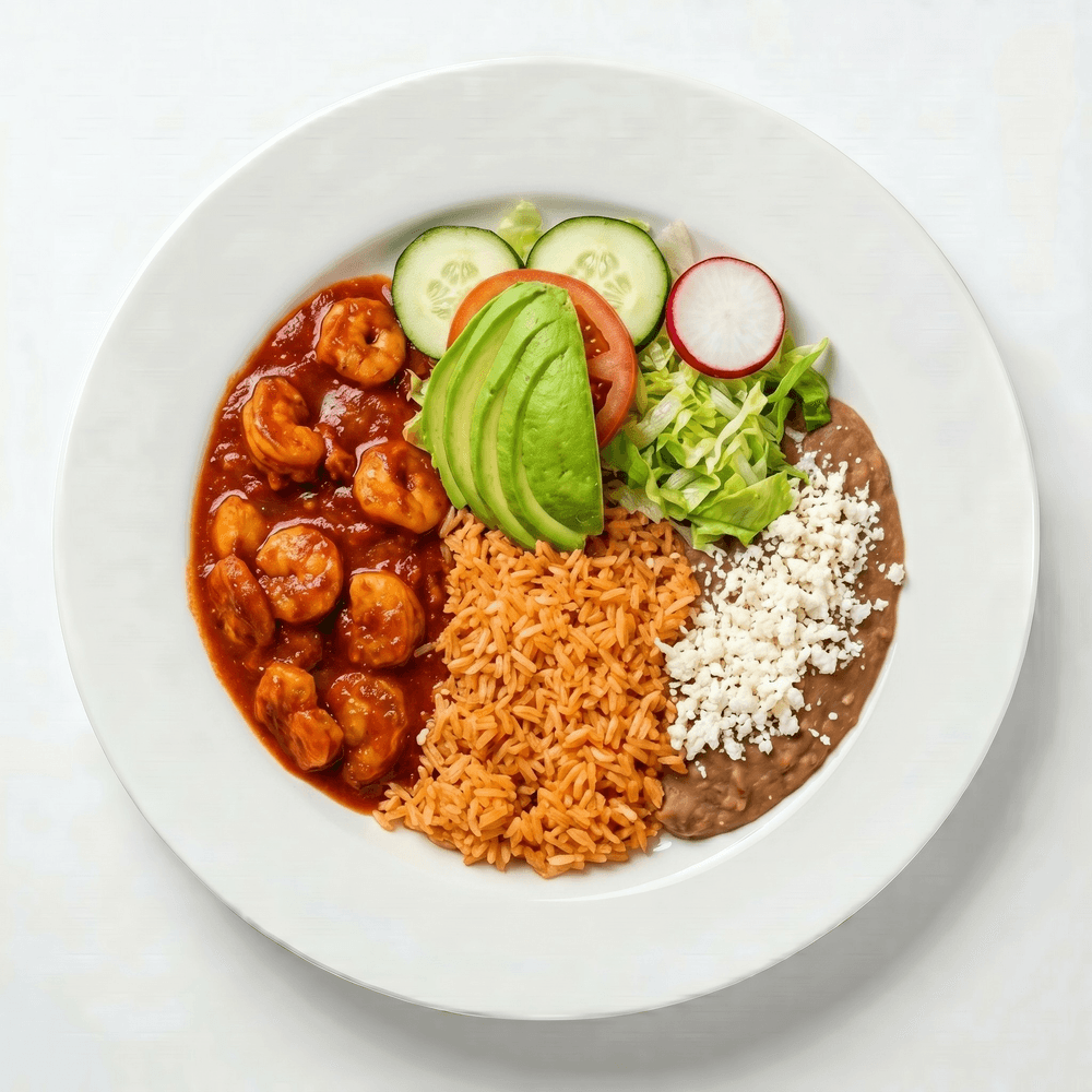 Platillo de Camarones a la Diabla