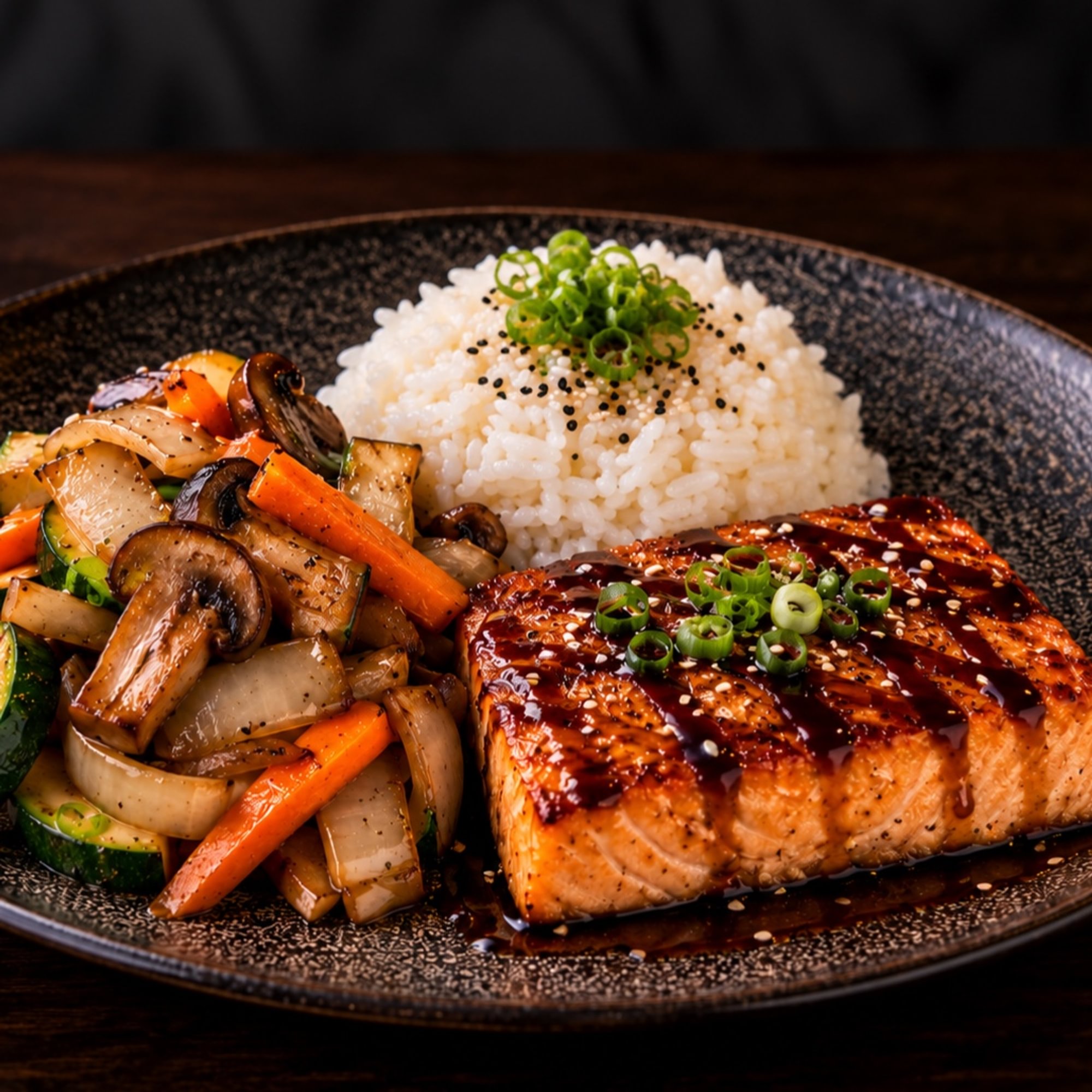 Salmon Teriyaki Entree