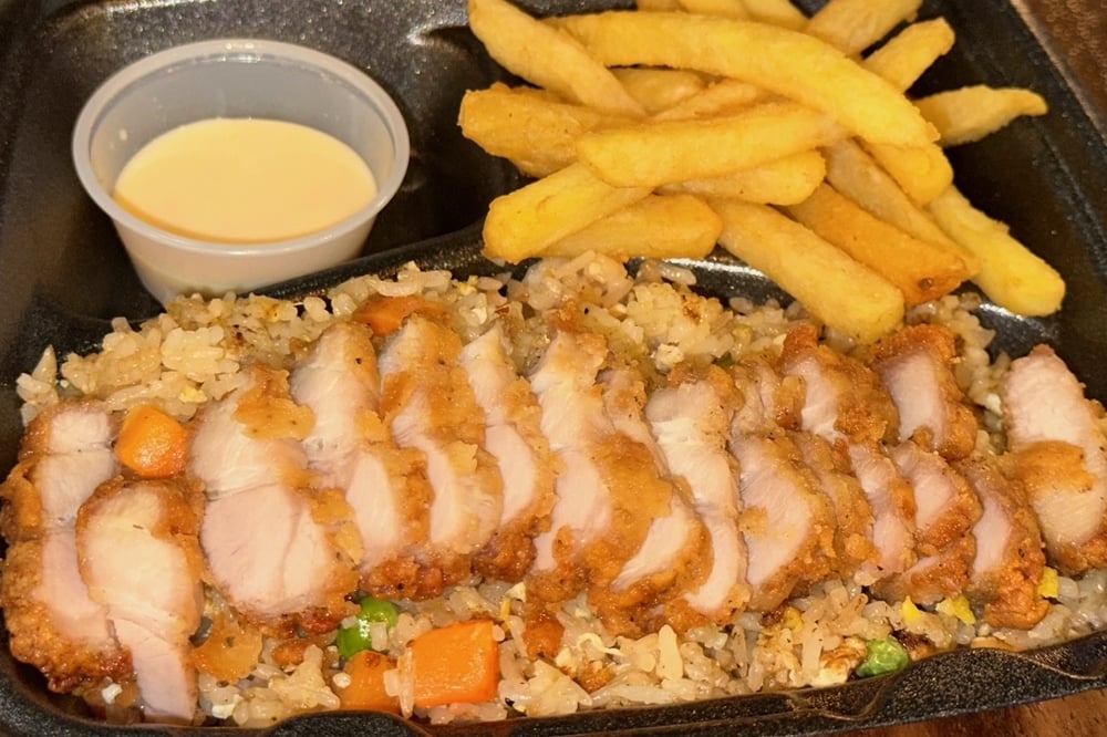 Chicharron with Fried Rice Platter