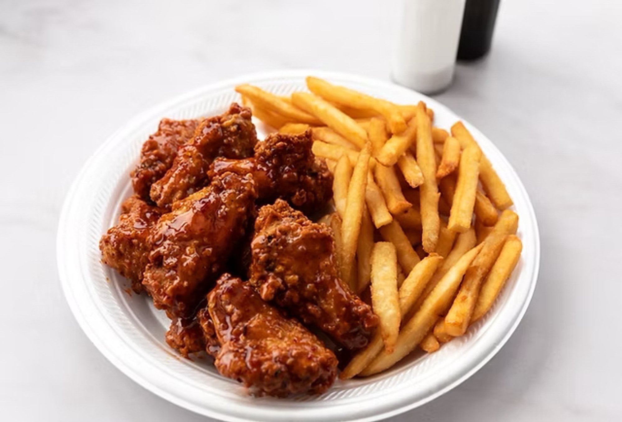 8 Pcs Wing Dings With Fries & Pop