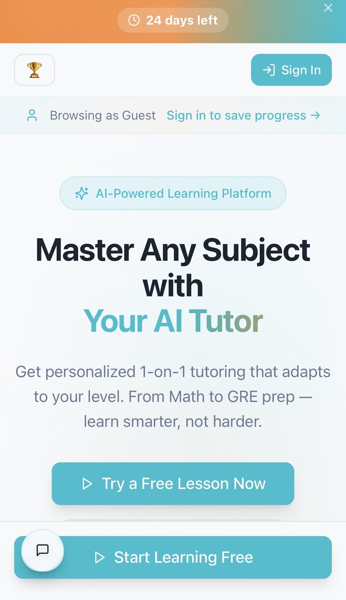 AI based learning platform Image