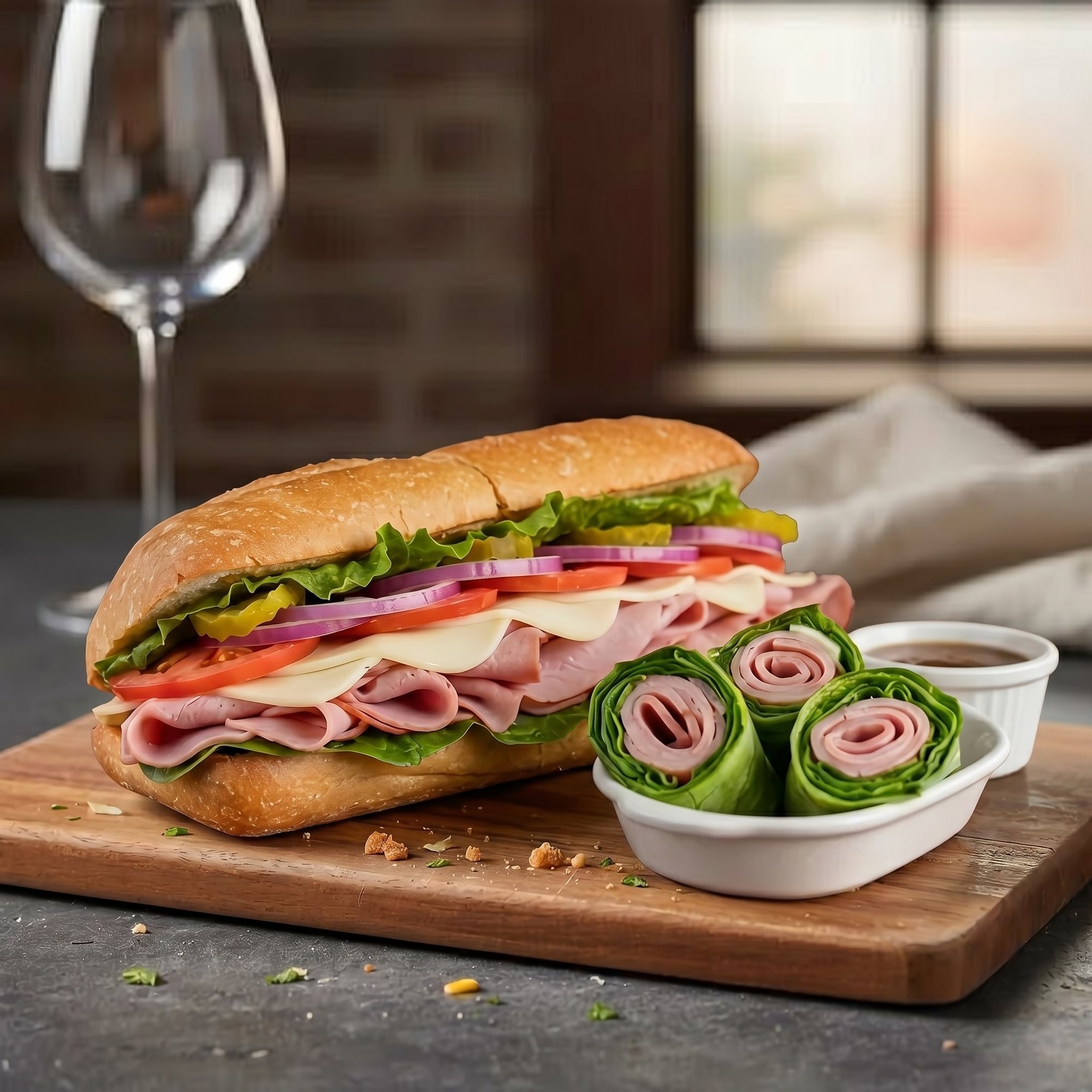Ham and Provolone Sub