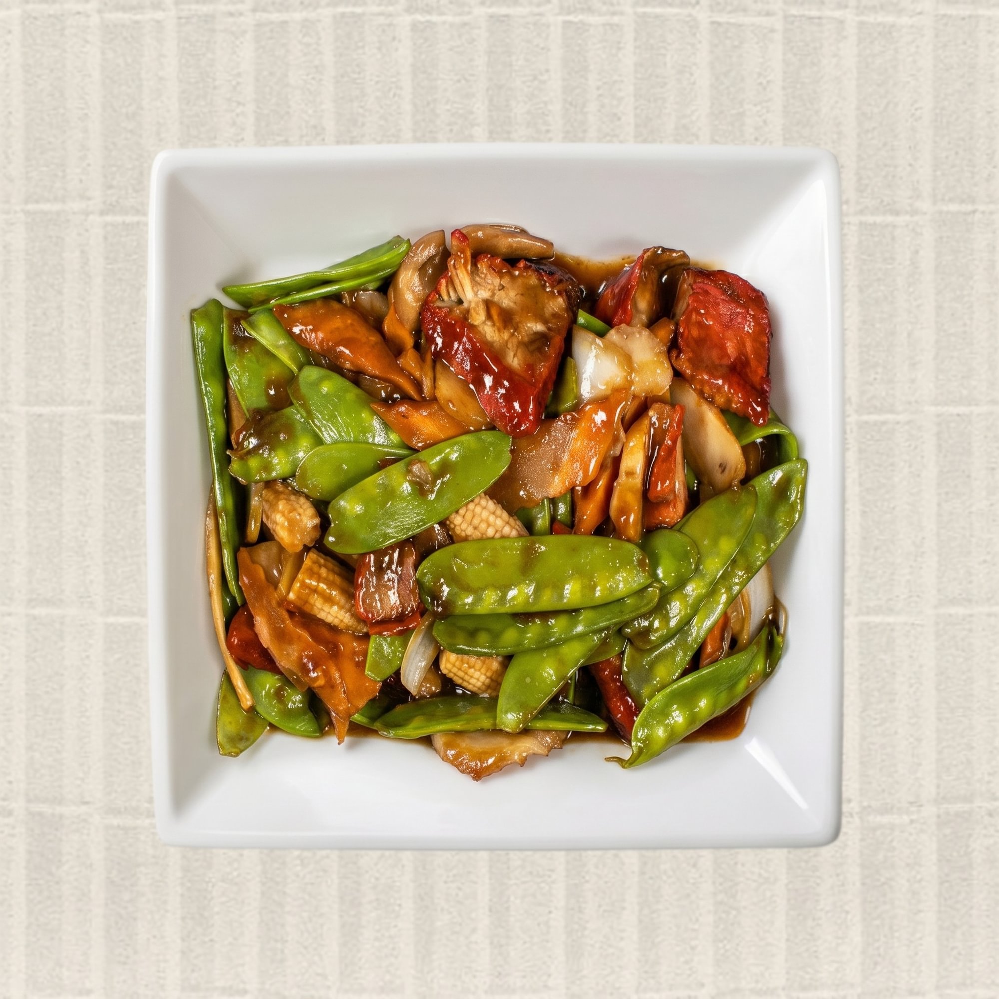 Roast Pork with Pea Pods