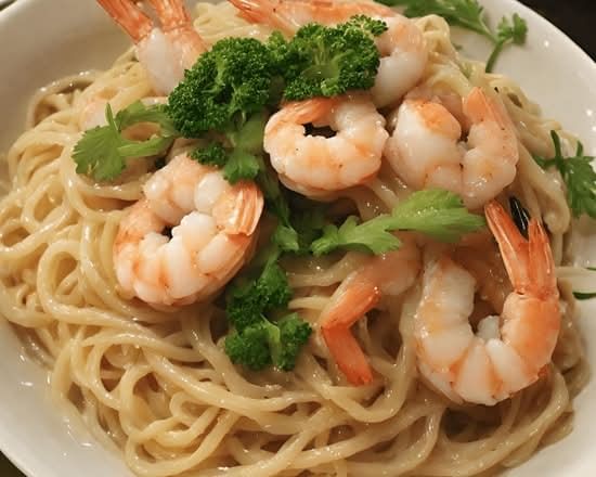 Shrimp Pan Fried Egg Noodles