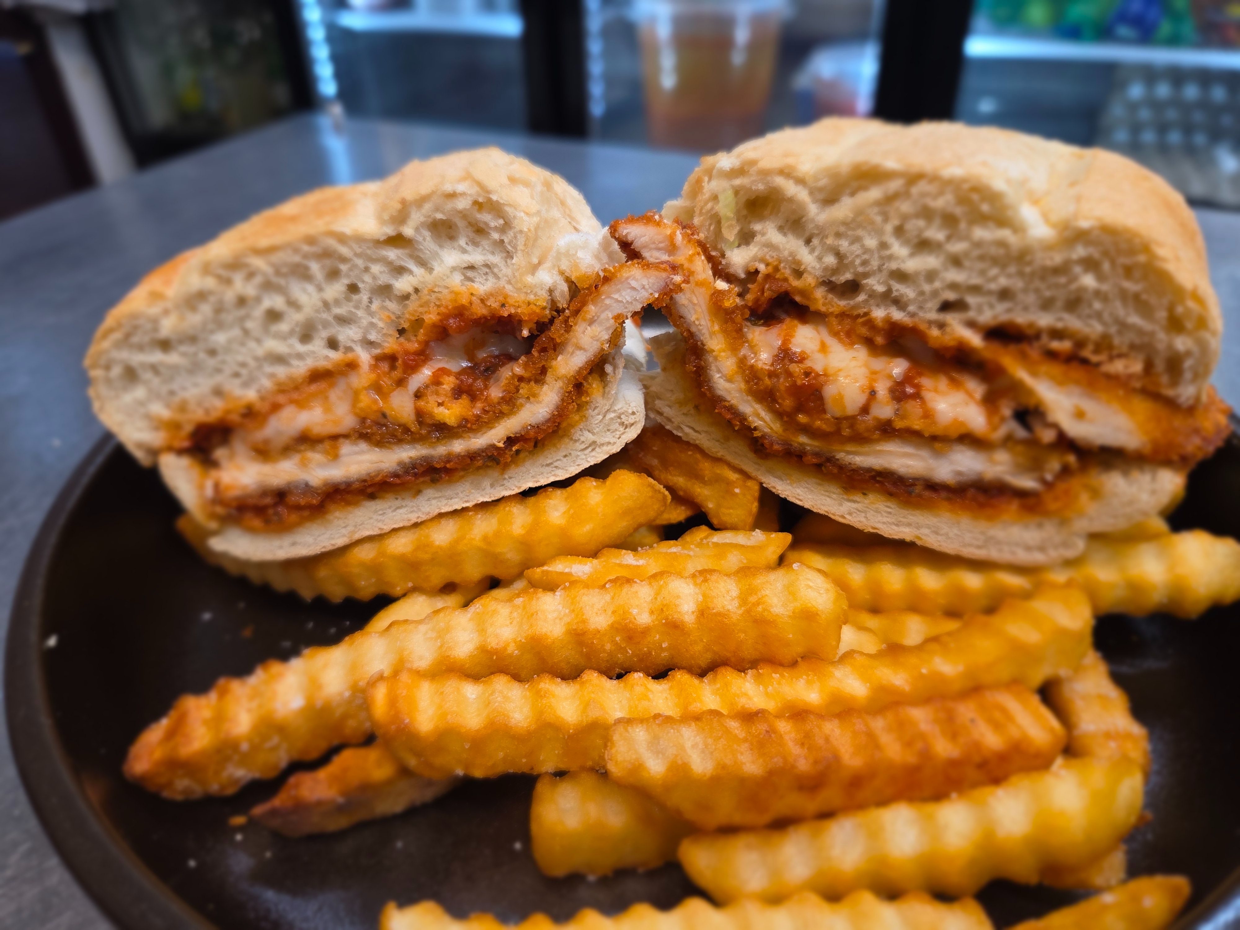 Chicken Parm Grinder w/Fries