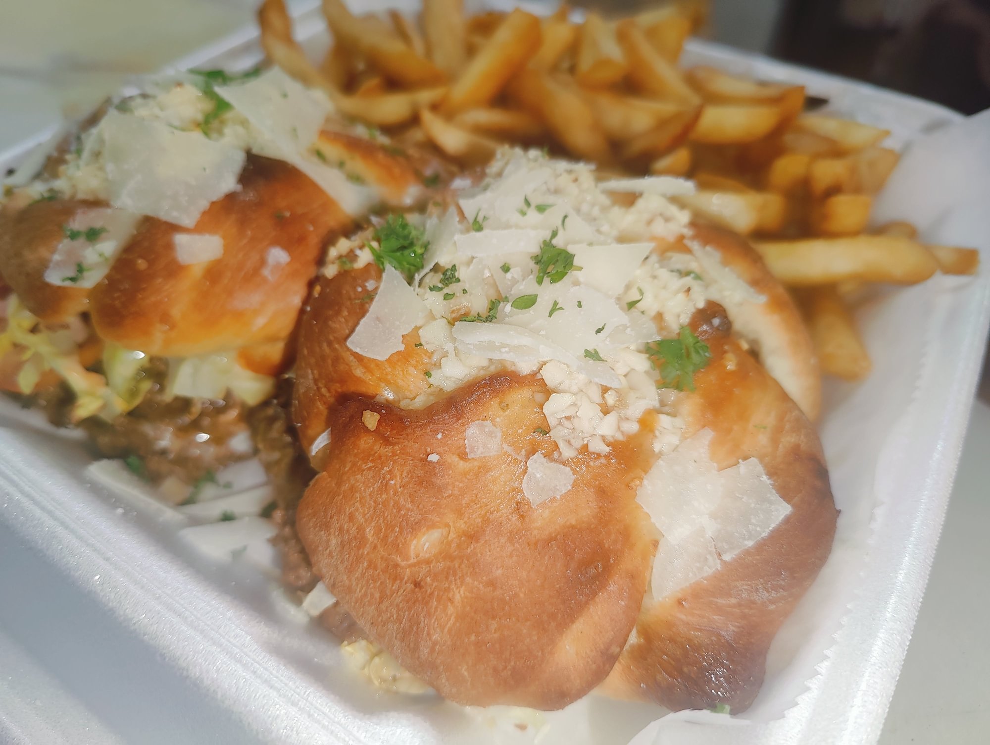 Chopped Cheese Garlic Knots Sandwich