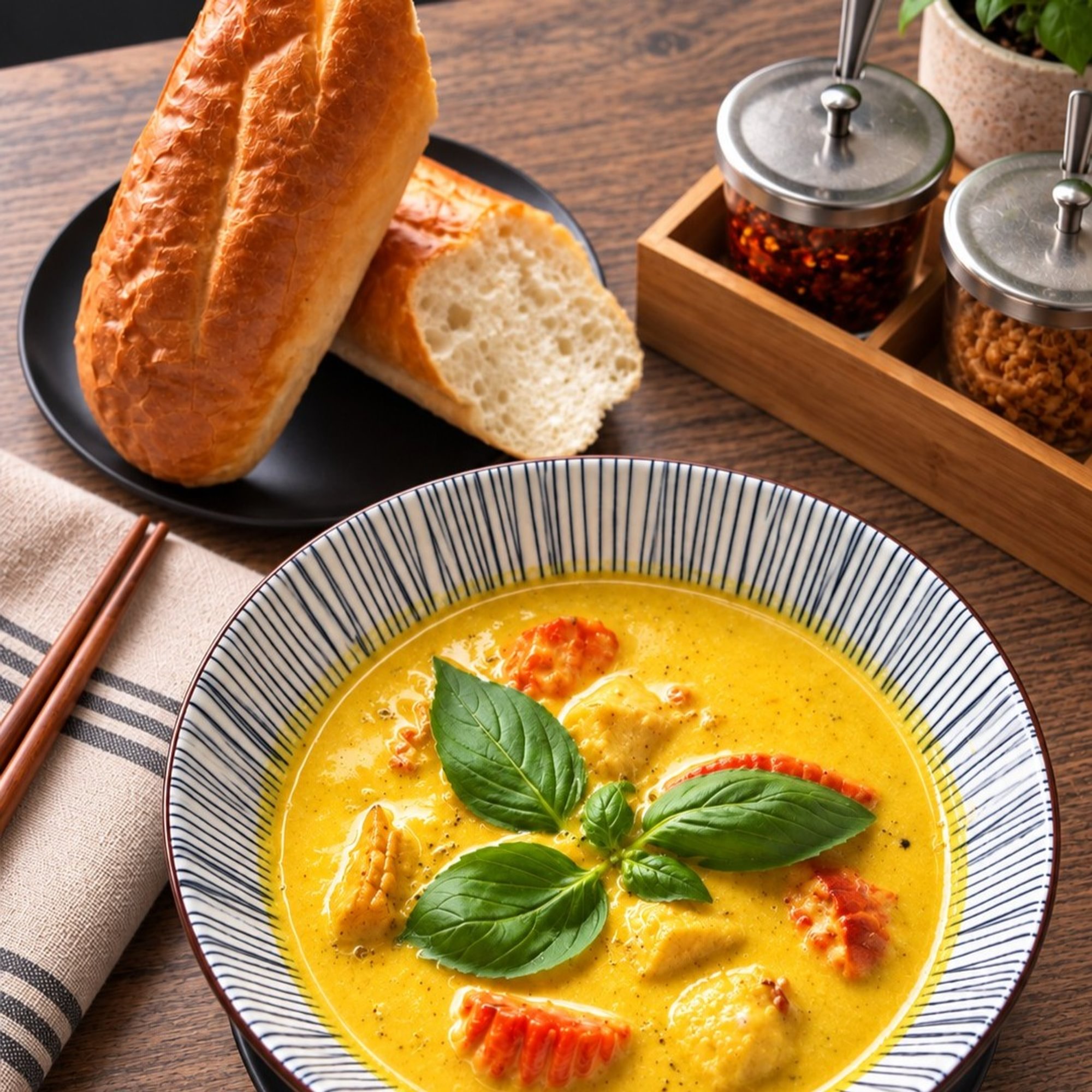 Chicken Curry & Baguette