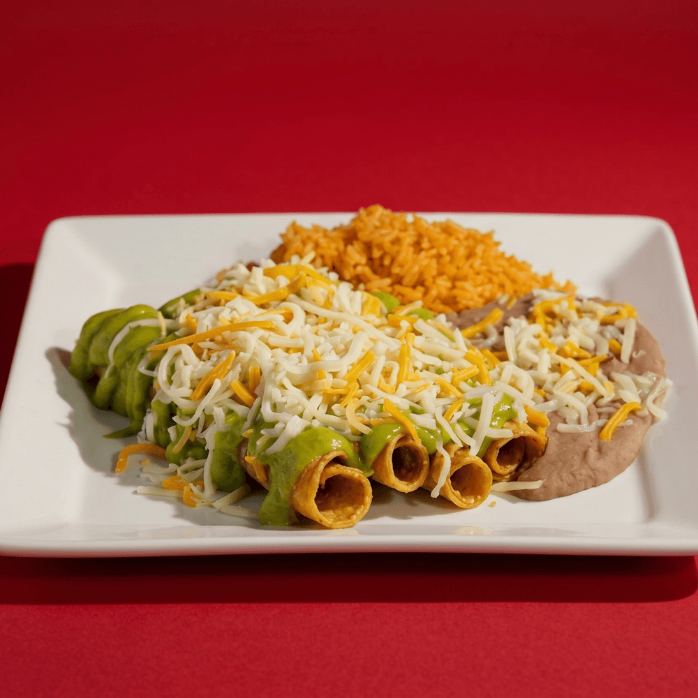 4 Rolled Taquitos Plate + Drink