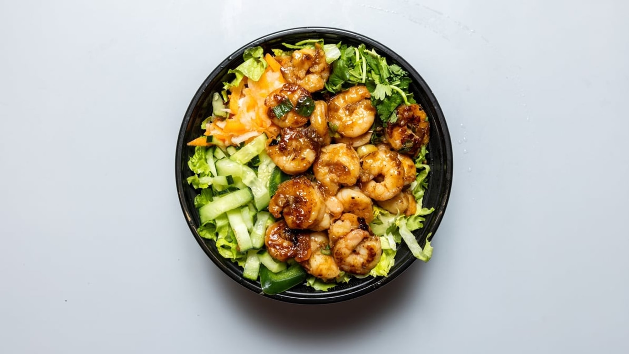 Lemongrass Shrimp Lettuce Bowl