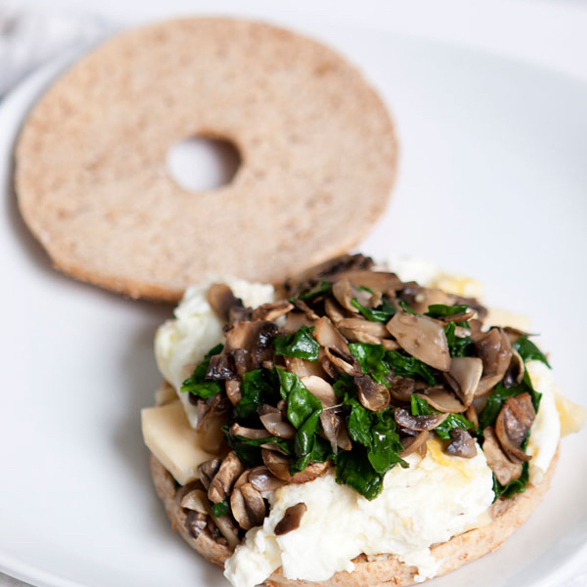 3 Egg Whites with Mushrooms and Spinach