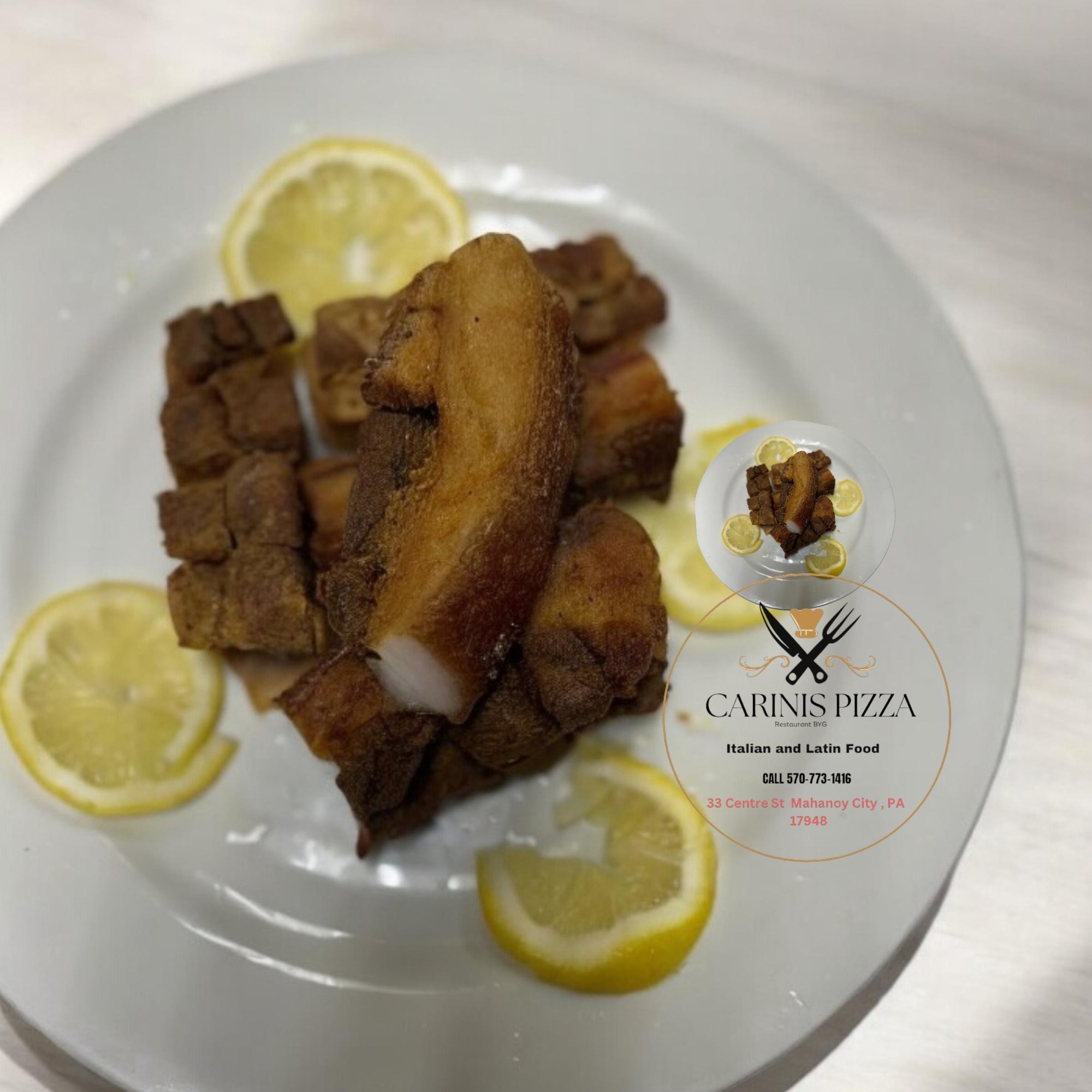 Chicharrón de Puerco/Pig Crunch and a Side