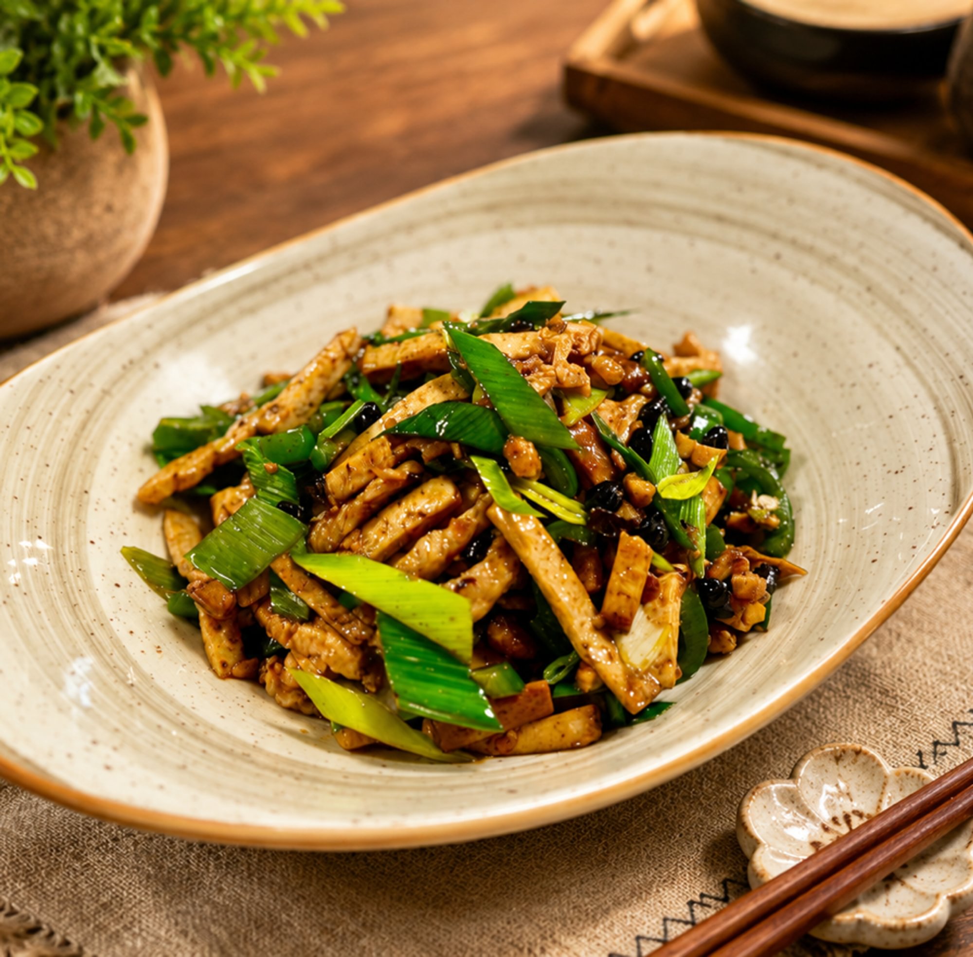 Chili Stir Fry with Black Bean Sauce / 辣椒小炒