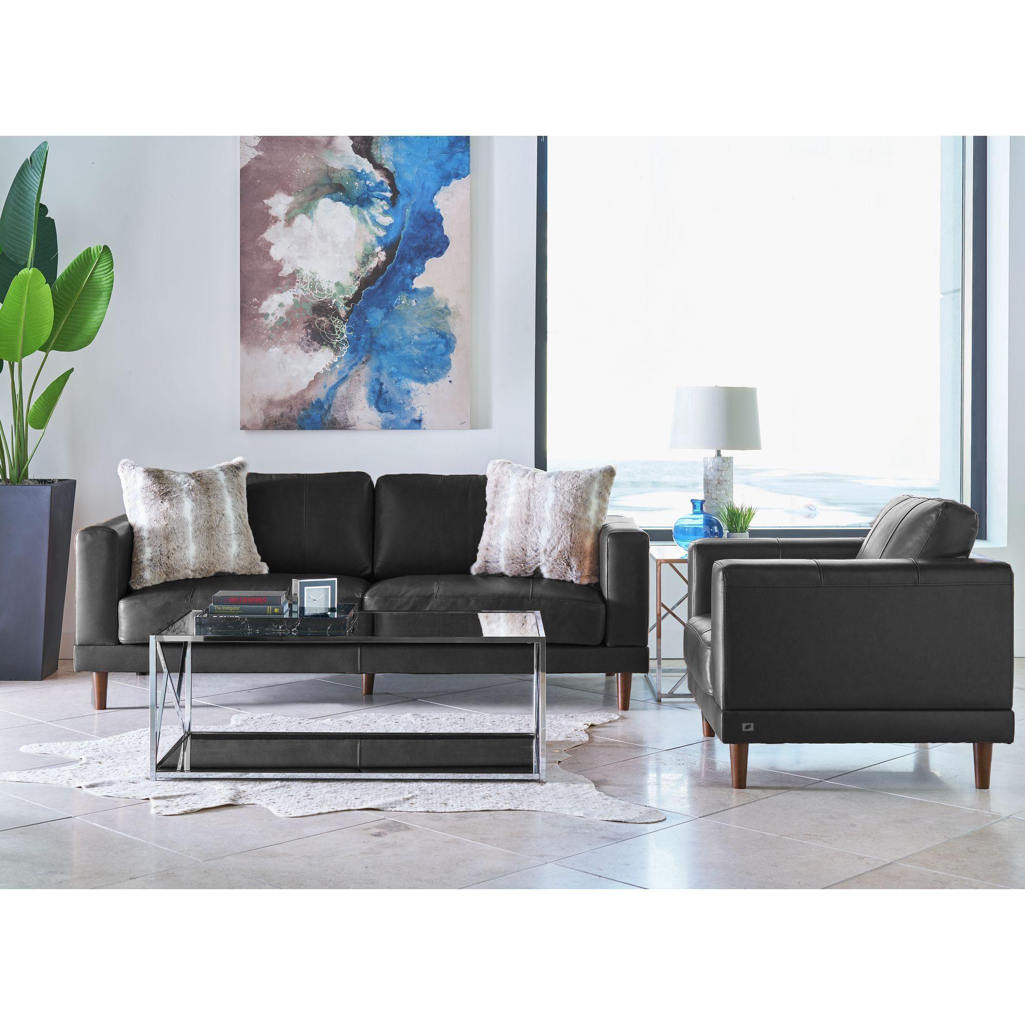 Hampton Sofa & Loveseat - Black