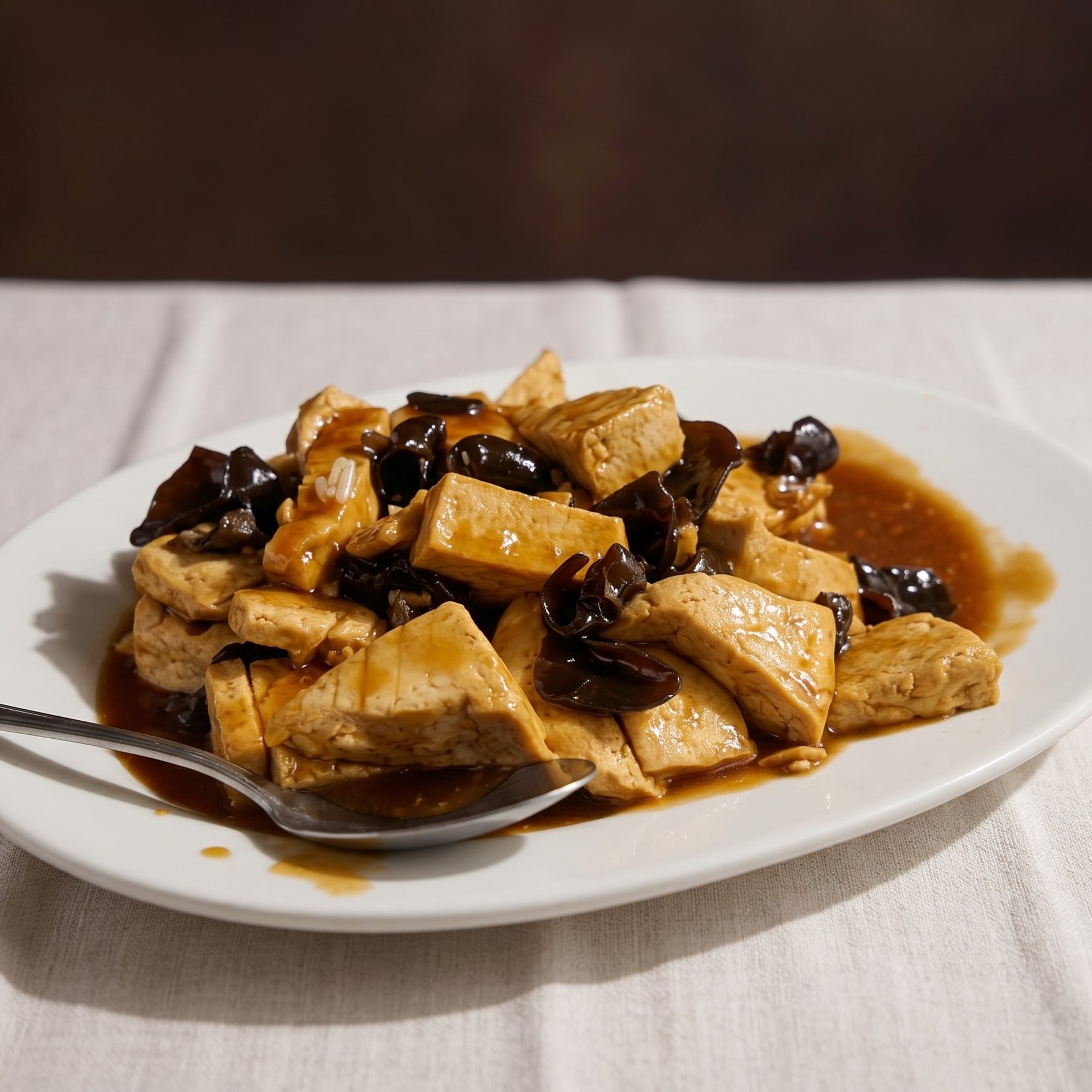 Stir-Fried Tofu in Garlic Sauce / 鱼香豆腐