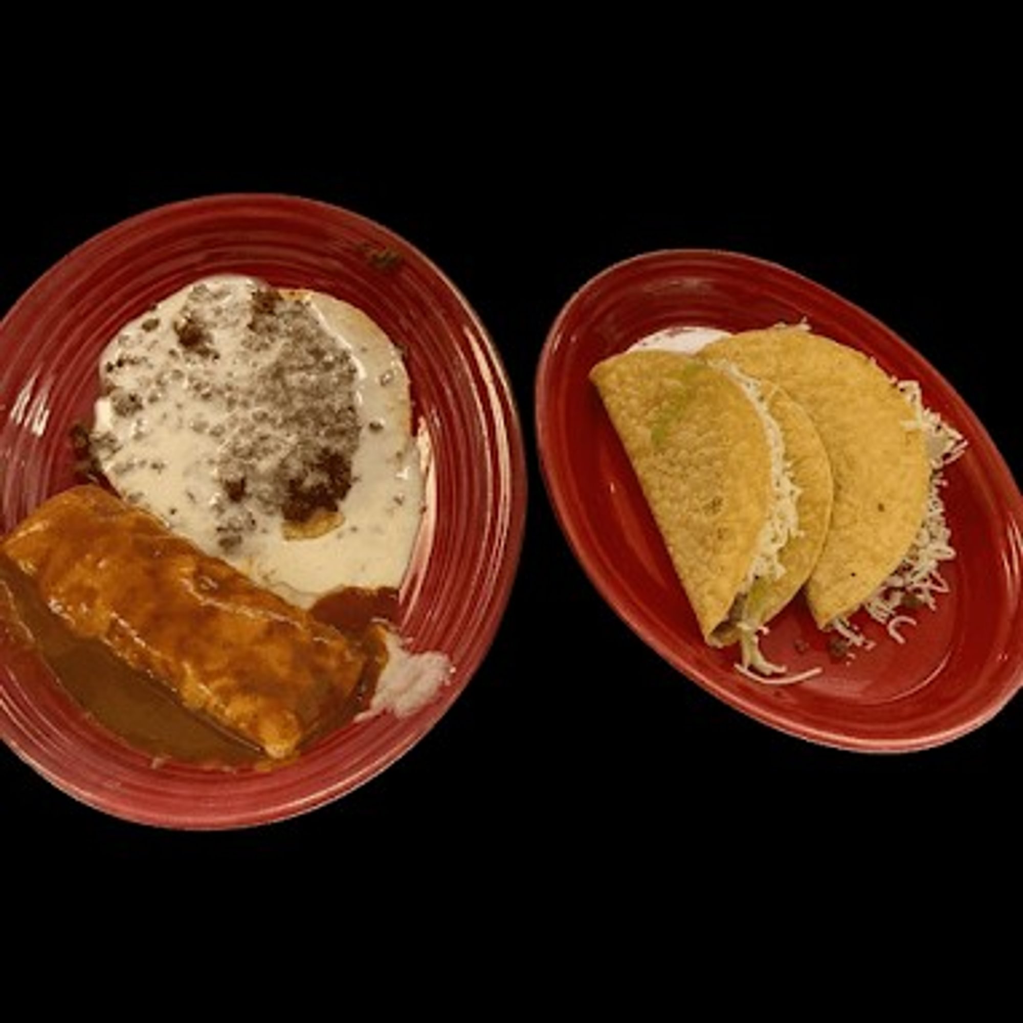 4. One Beef Enchilada, Two Beef Tacos & One Beef Chile Con Queso