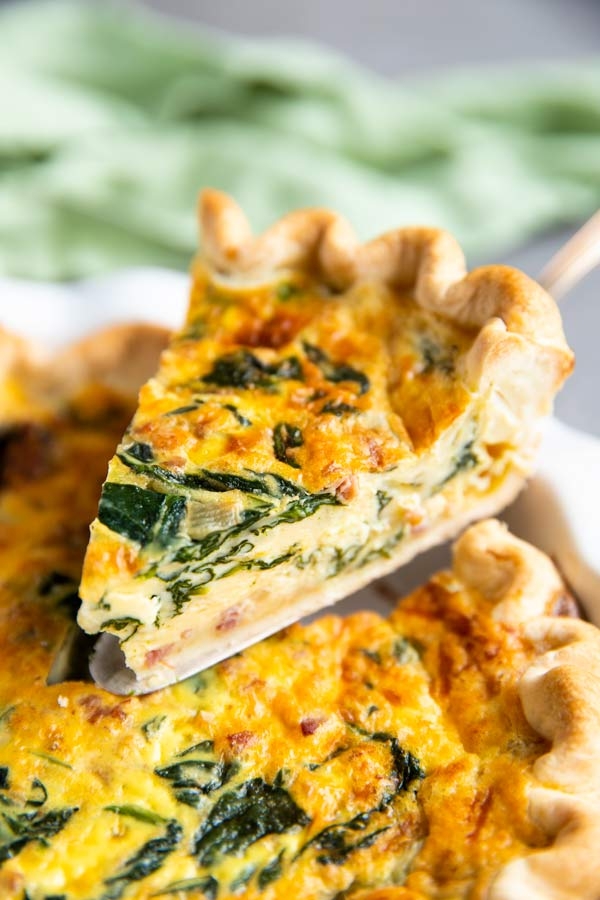 Quiche with Bacon and Spinach