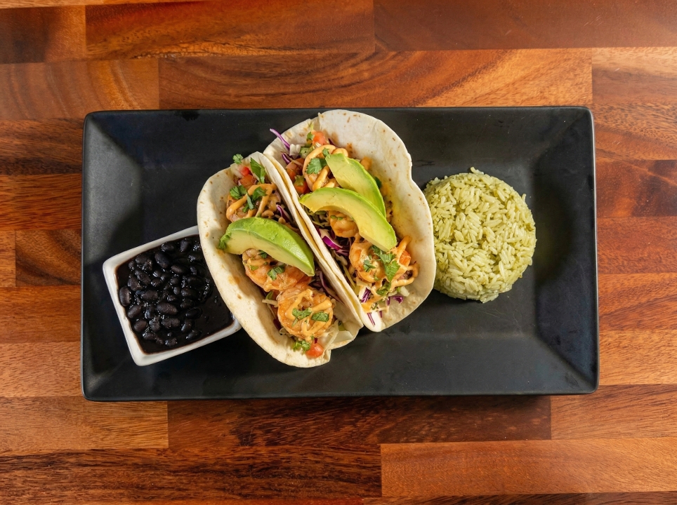 Two Shrimp Taco Plate