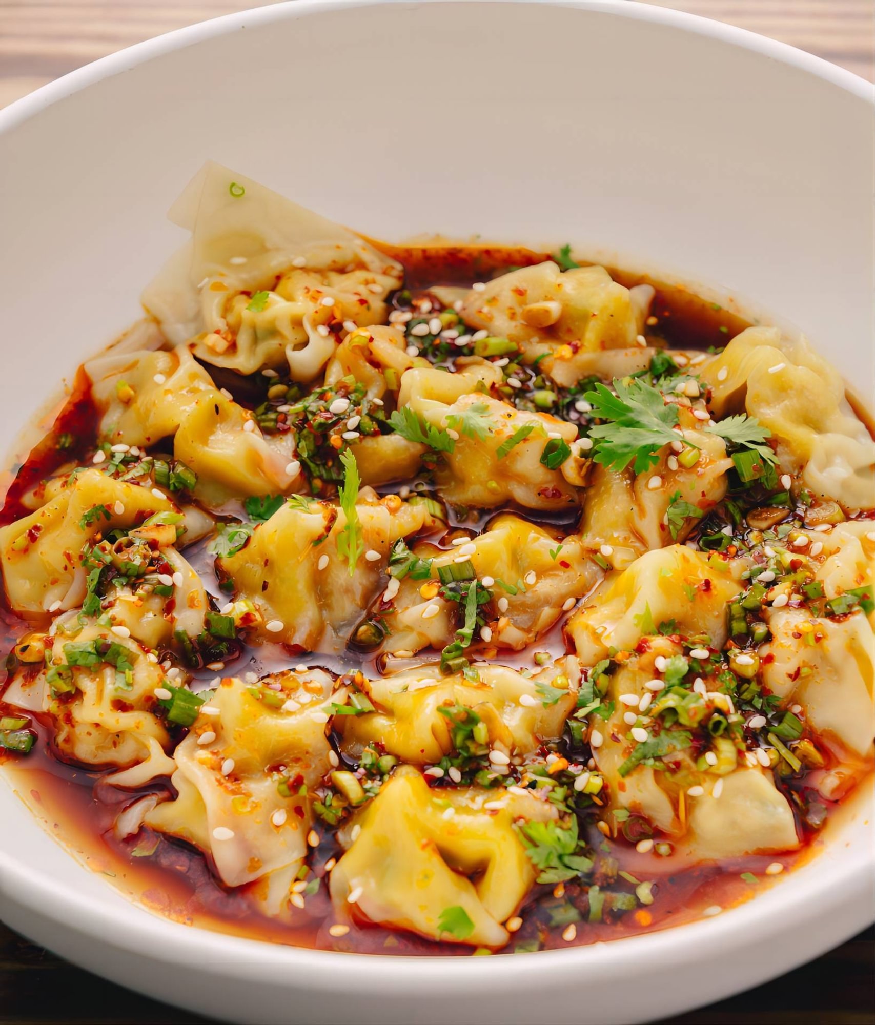 Wontons Szechwan style (8) / 红油抄手