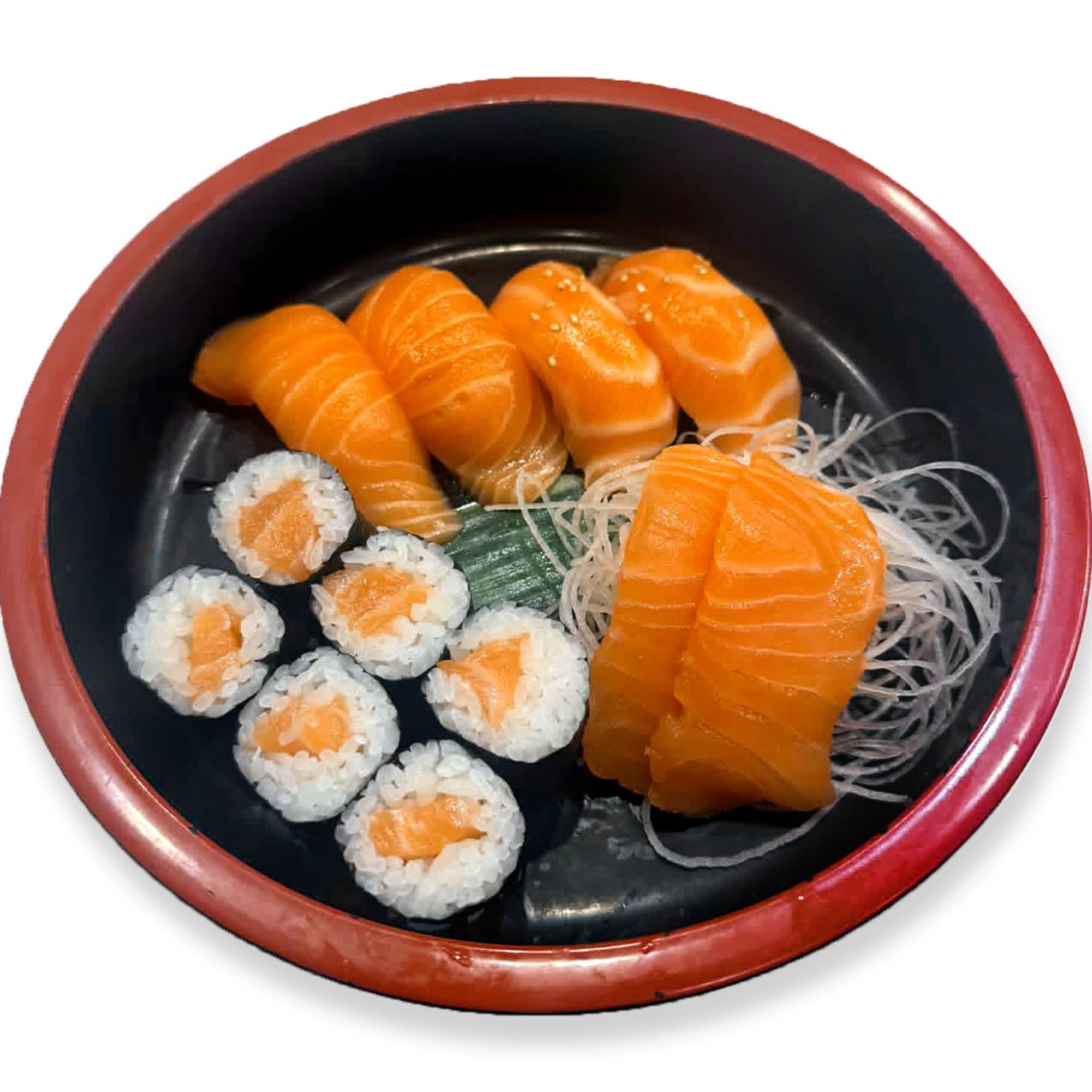 Salmon Lover (4 pcs nigiri + 1 roll + 2 sashimi)
