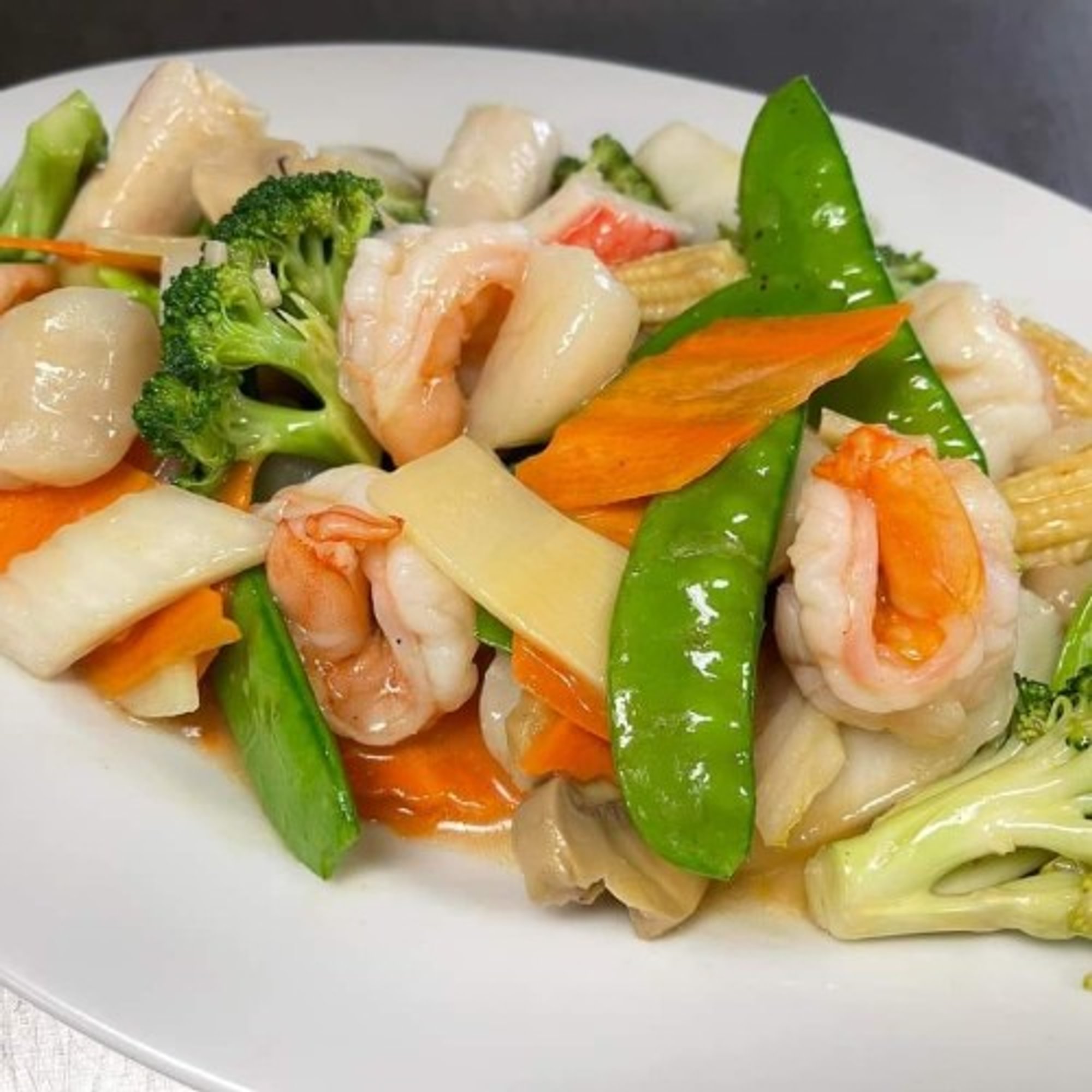 Shrimp with Chinese Green