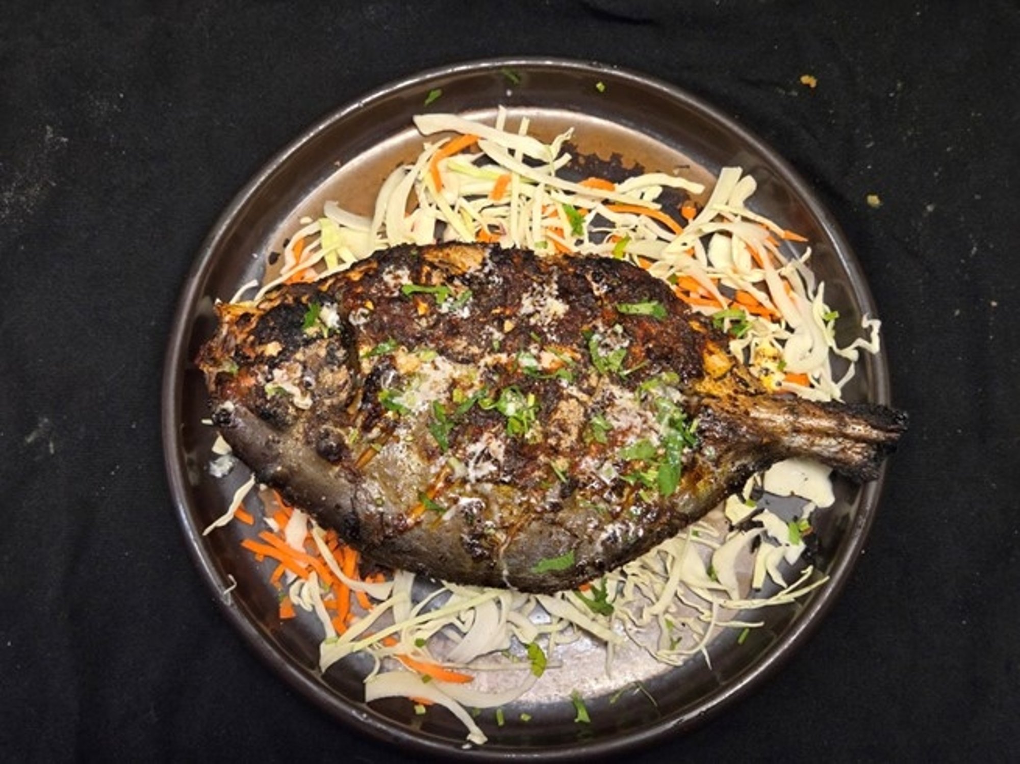 Masala Tandoori Pomfret (whole fish)