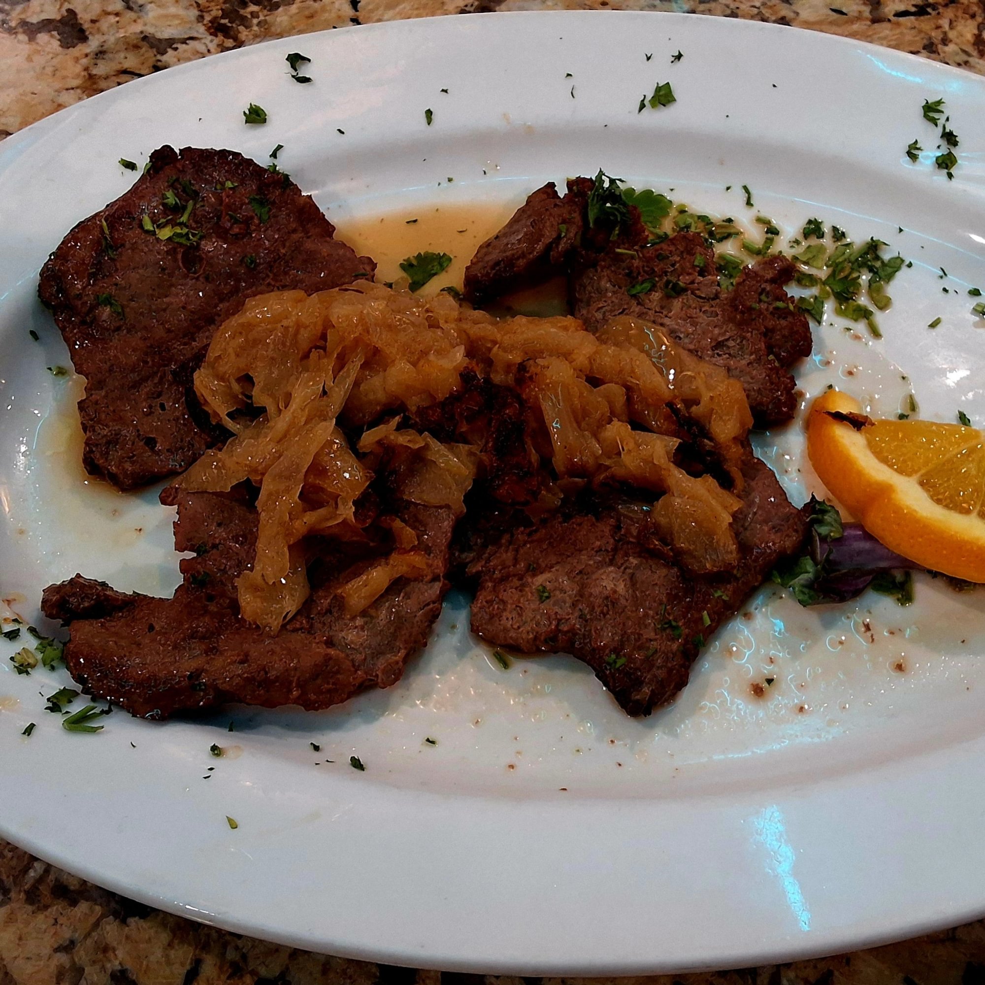 Sauteed or Broiled Beef Liver