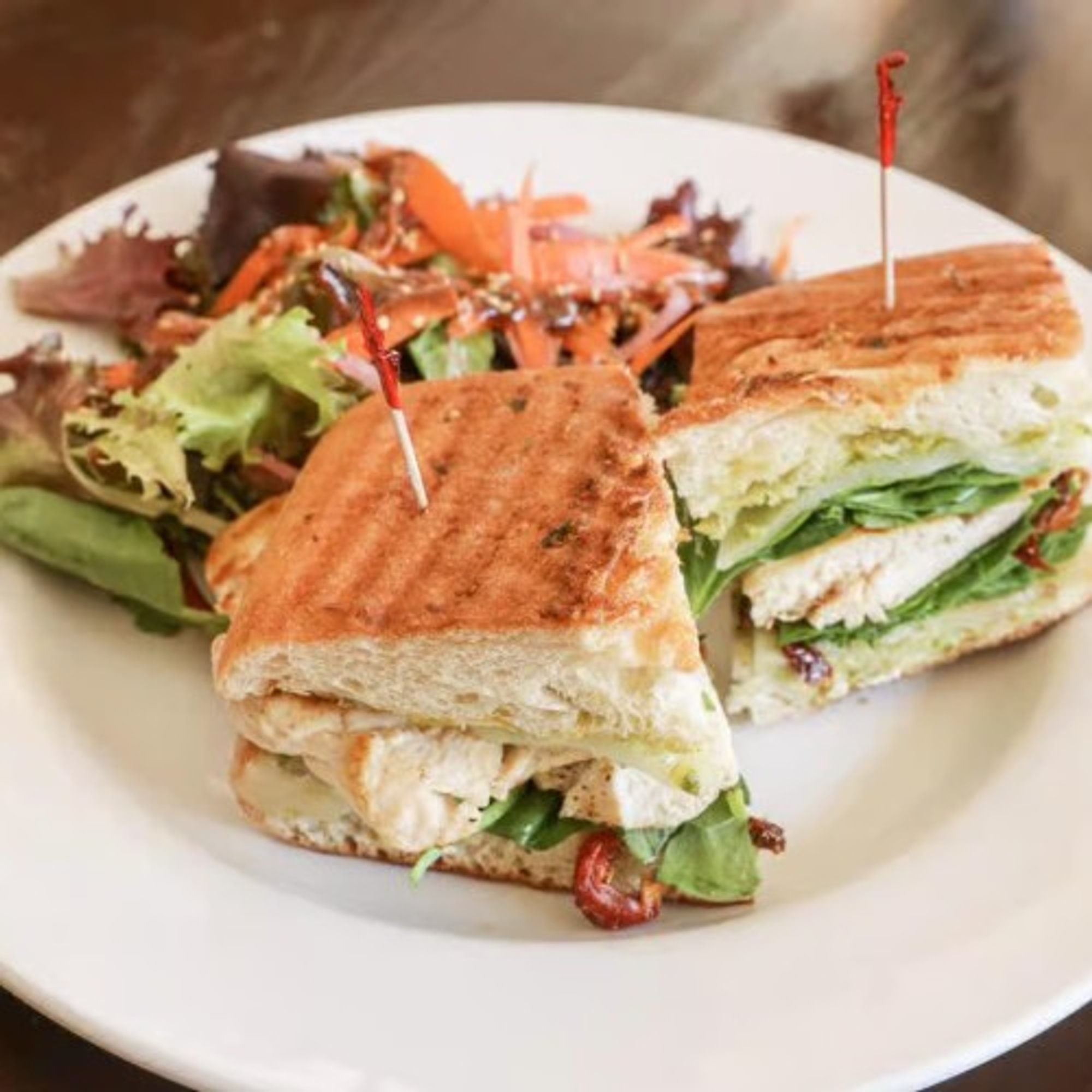 Pesto Chicken Panini Sandwich