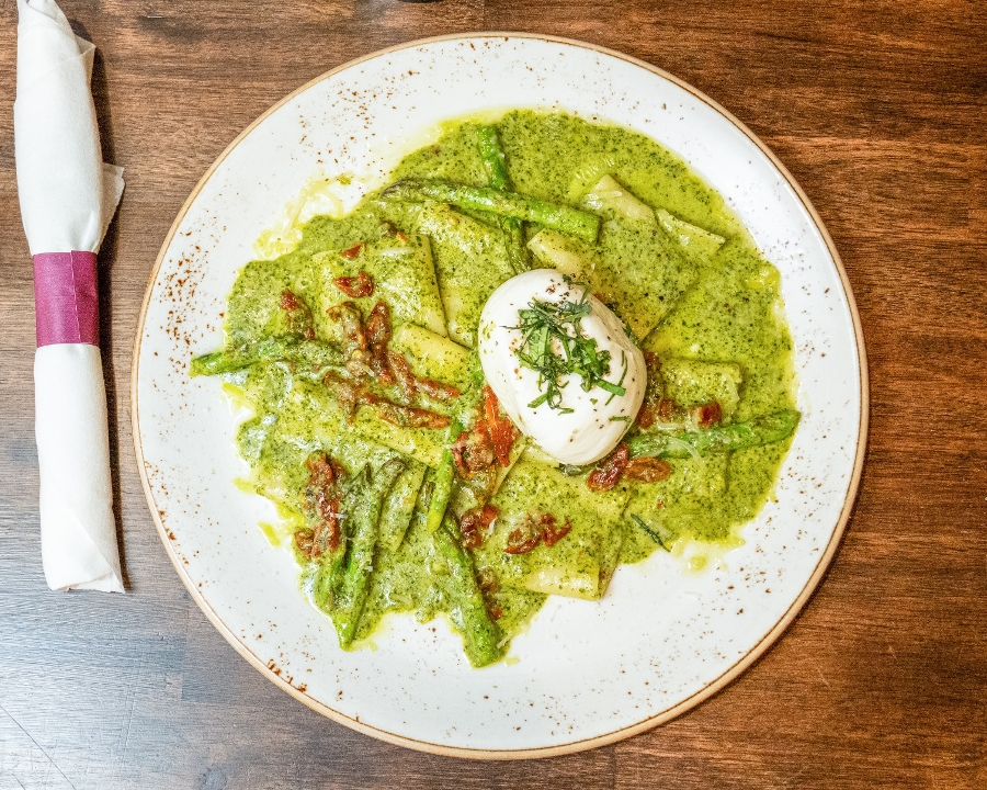 PACCHERI EN PESTO