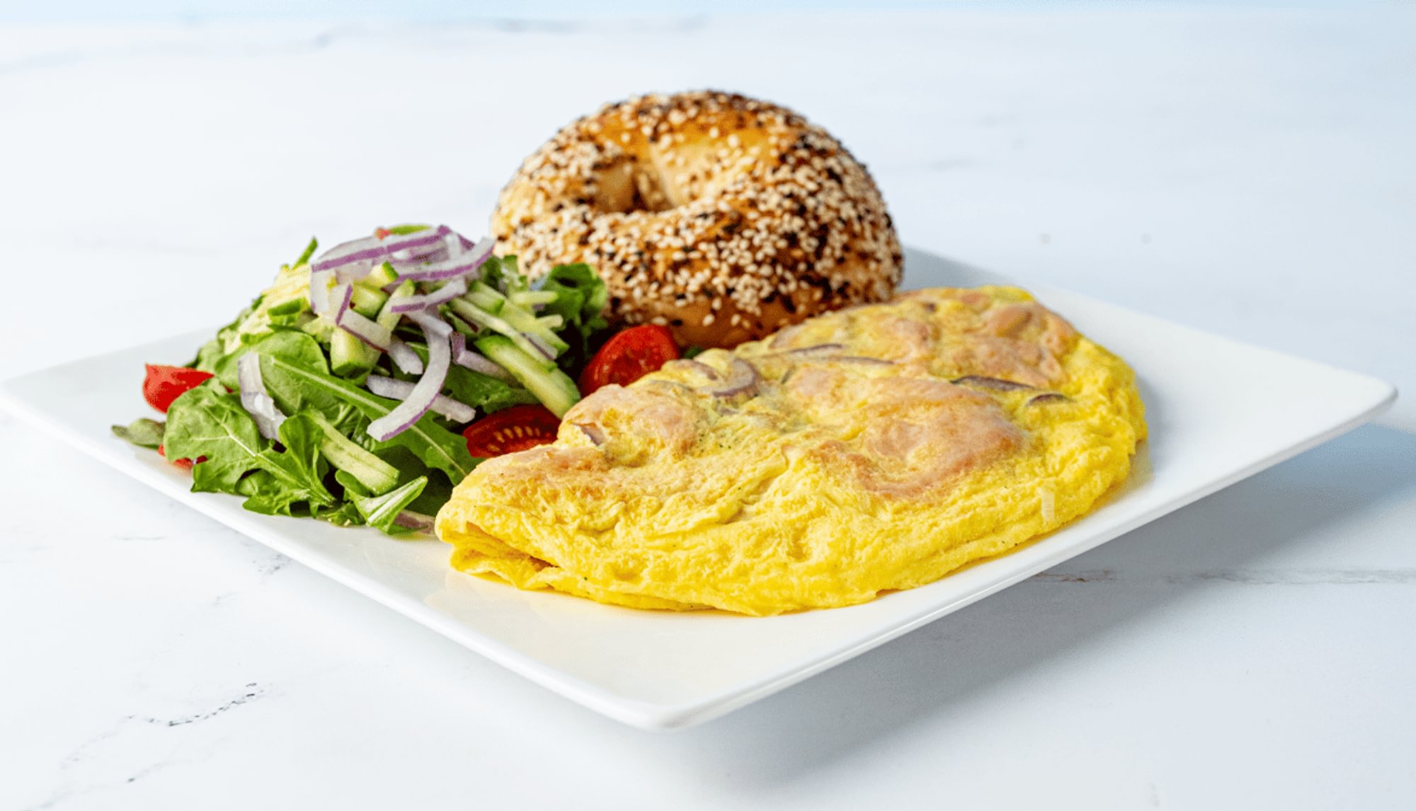 Egg, Lox, & Onion Omelette